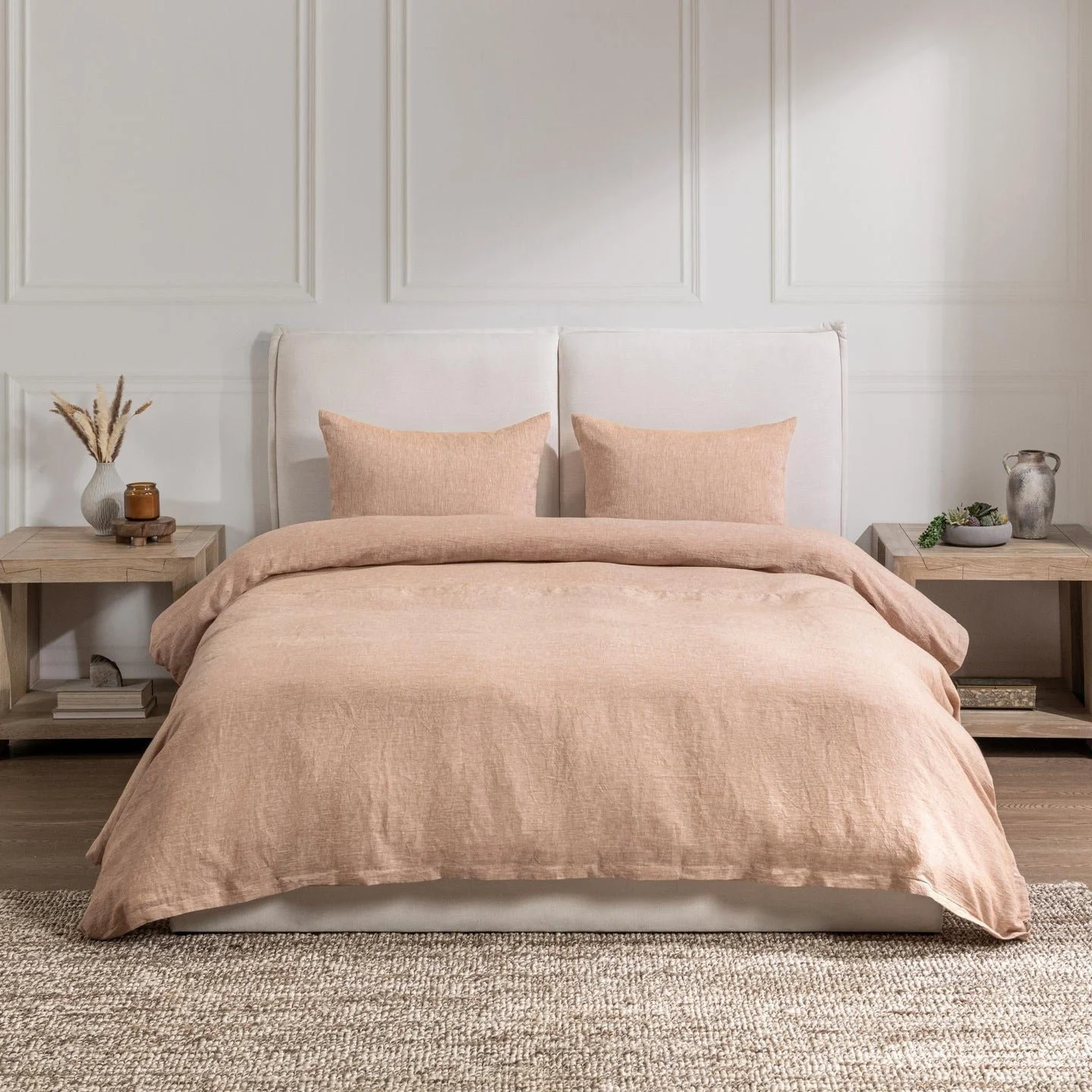 Jayson Linen Cashmere Duvet Collection | Clay