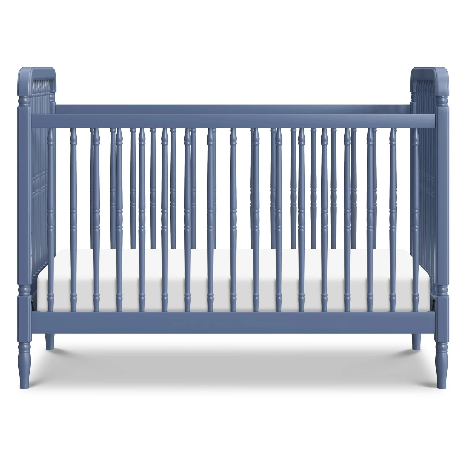 Namesake Liberty 3-in-1 Convertible Spindle Crib w/Toddler Bed Conversion Kit | Cove Blue