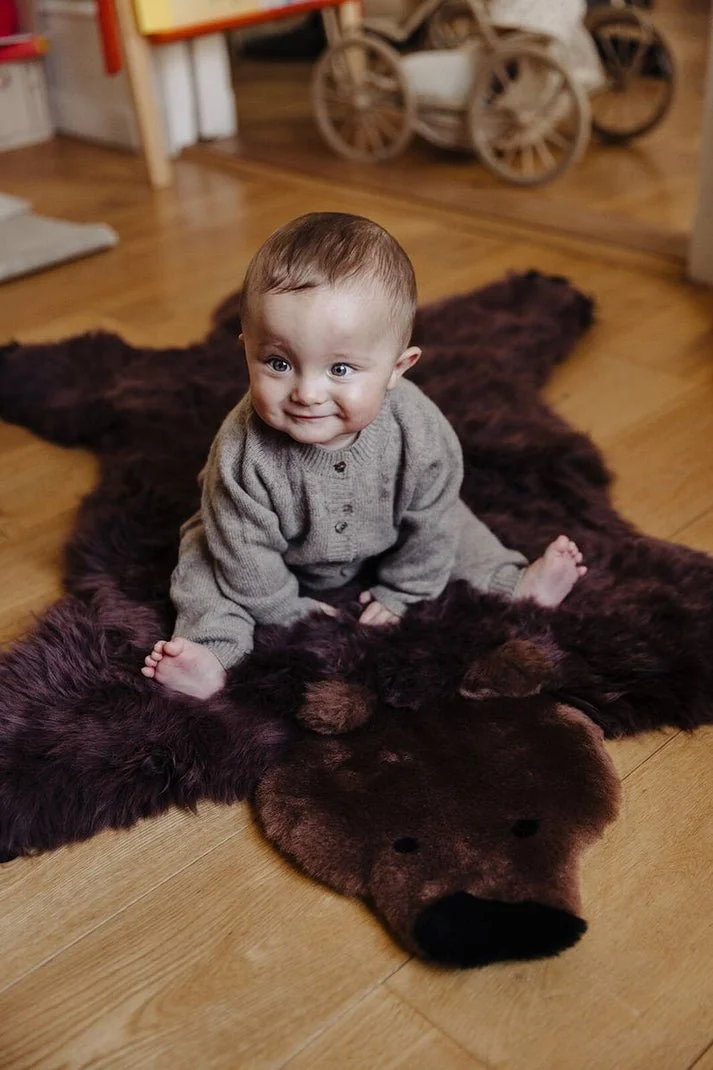 Polar Bear Rug | Genuine New Zealand Sheepskin | Brown
