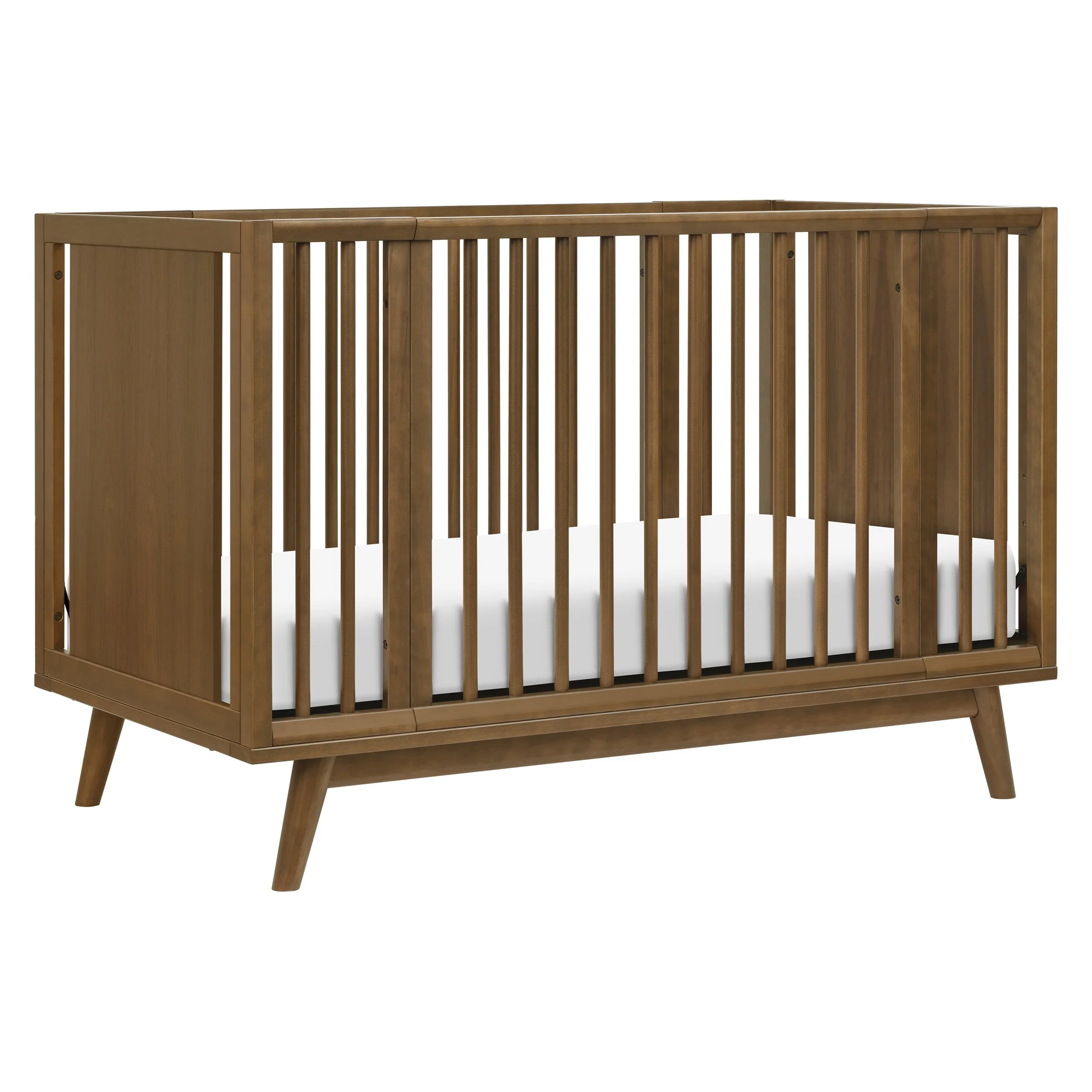 Babyletto Palma 8-in-1 Convertible All-Stages® Crib with Bassinet & Toddler Bed Kits | Natural Walnut