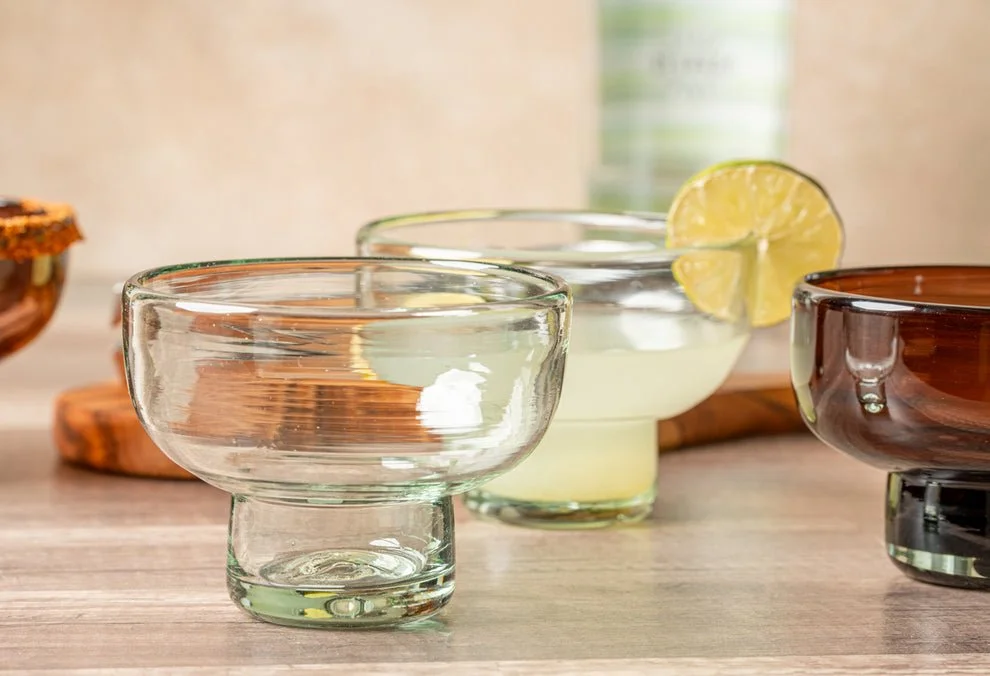 Verve Culture Handblown Margarita / Mezcal Glasses | Clear, (Set of 2)