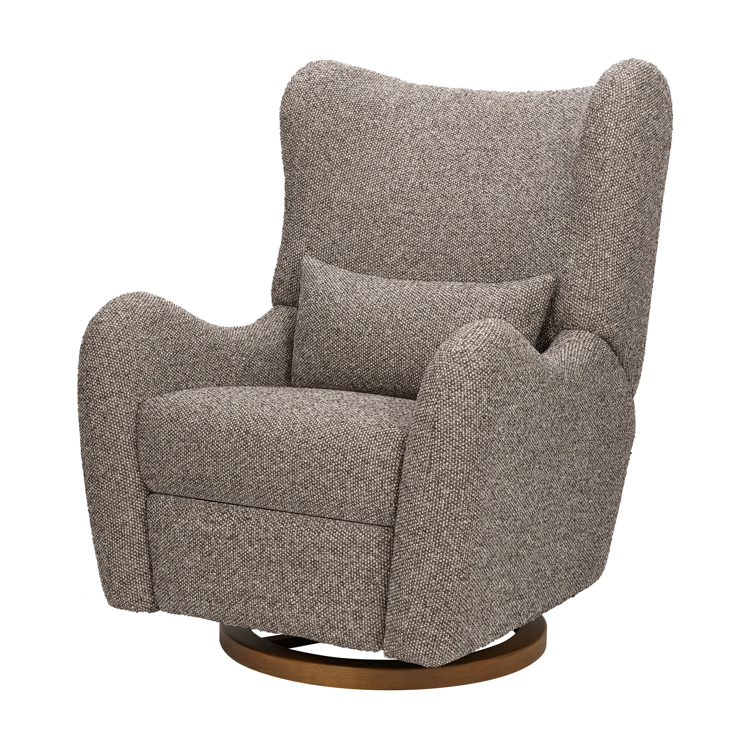 Babyletto Westham Electronic Recliner and Glider with USB Port by Nate Berkus | Performance Earth Slub Weave w/ Toffee Base