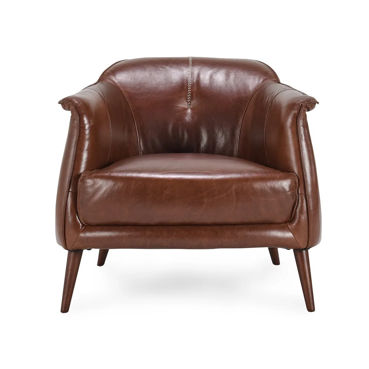 Martel Leather Club Chair | Spiced Brown