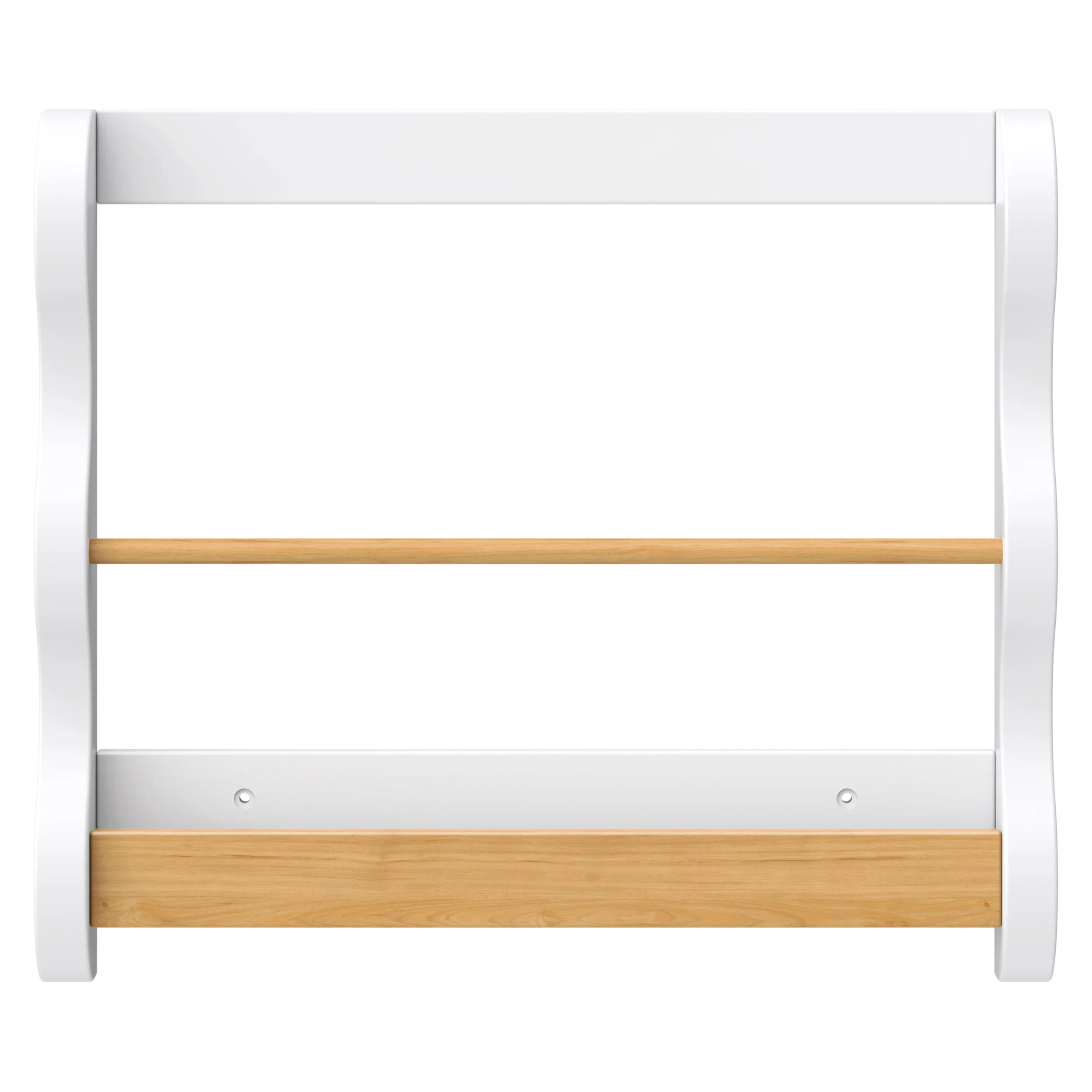 Babyletto Lido Wave Book Rack | White + Honey
