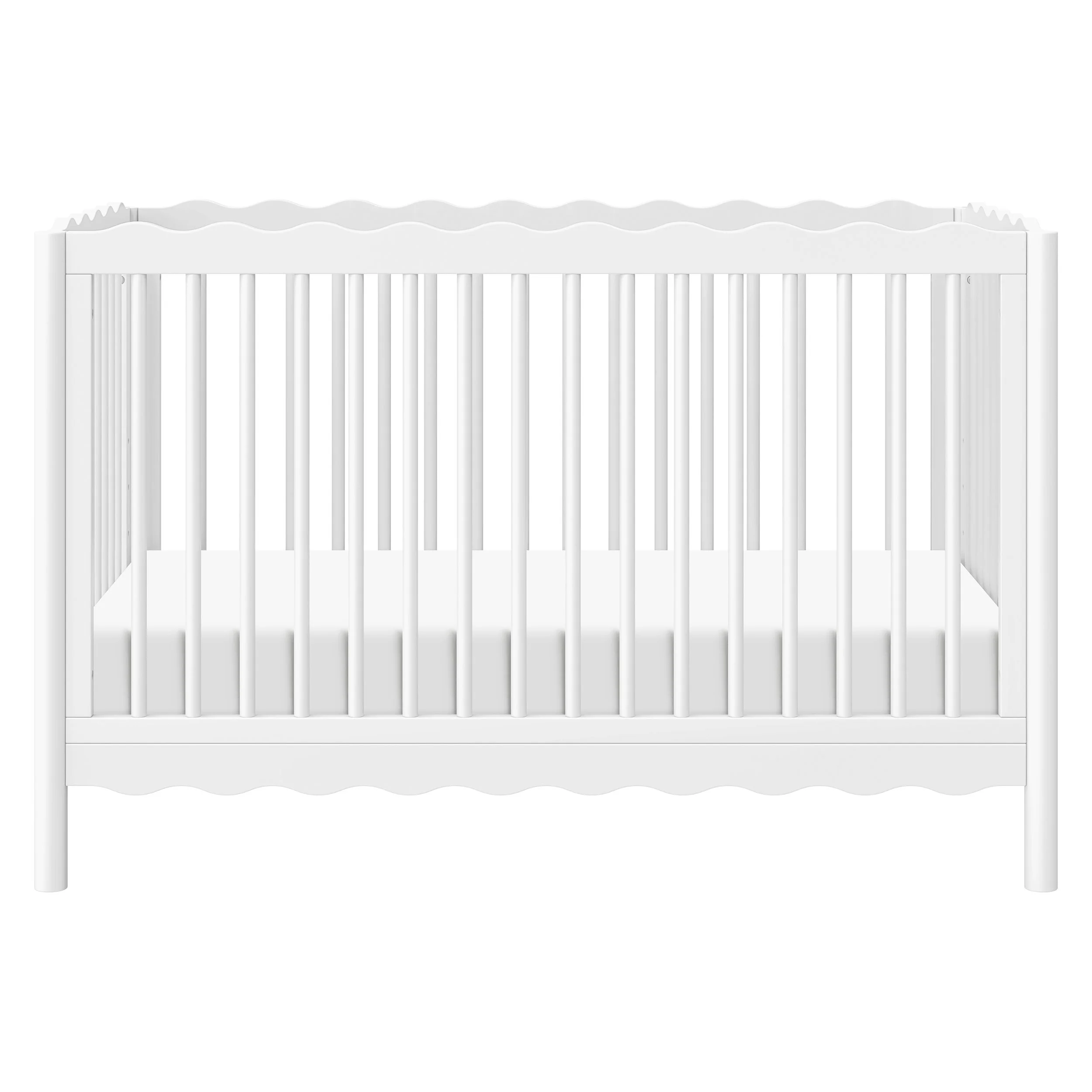 Babyletto Swell 4-in-1 Convertible Crib with Toddler Bed Conversion Kit | White