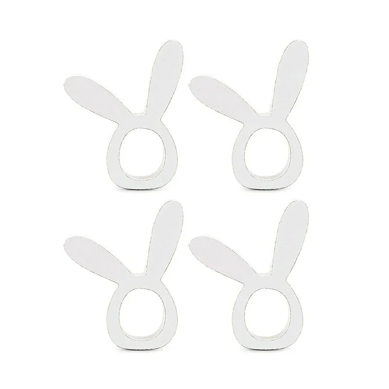 Distressed Wood Rabbit Napkin Holder | Set of 4