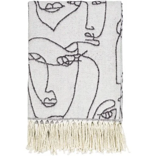 Jacquie JAC-1001 | Charcoal and Cream