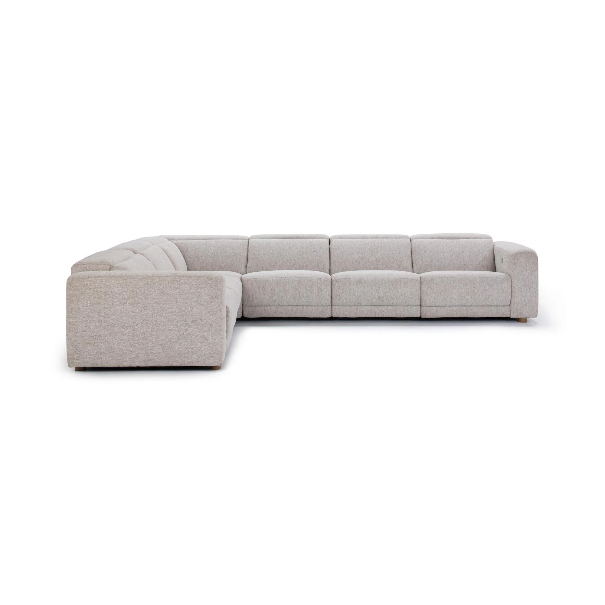Knoxville Upholstered Power Recliner Sectional | Gray