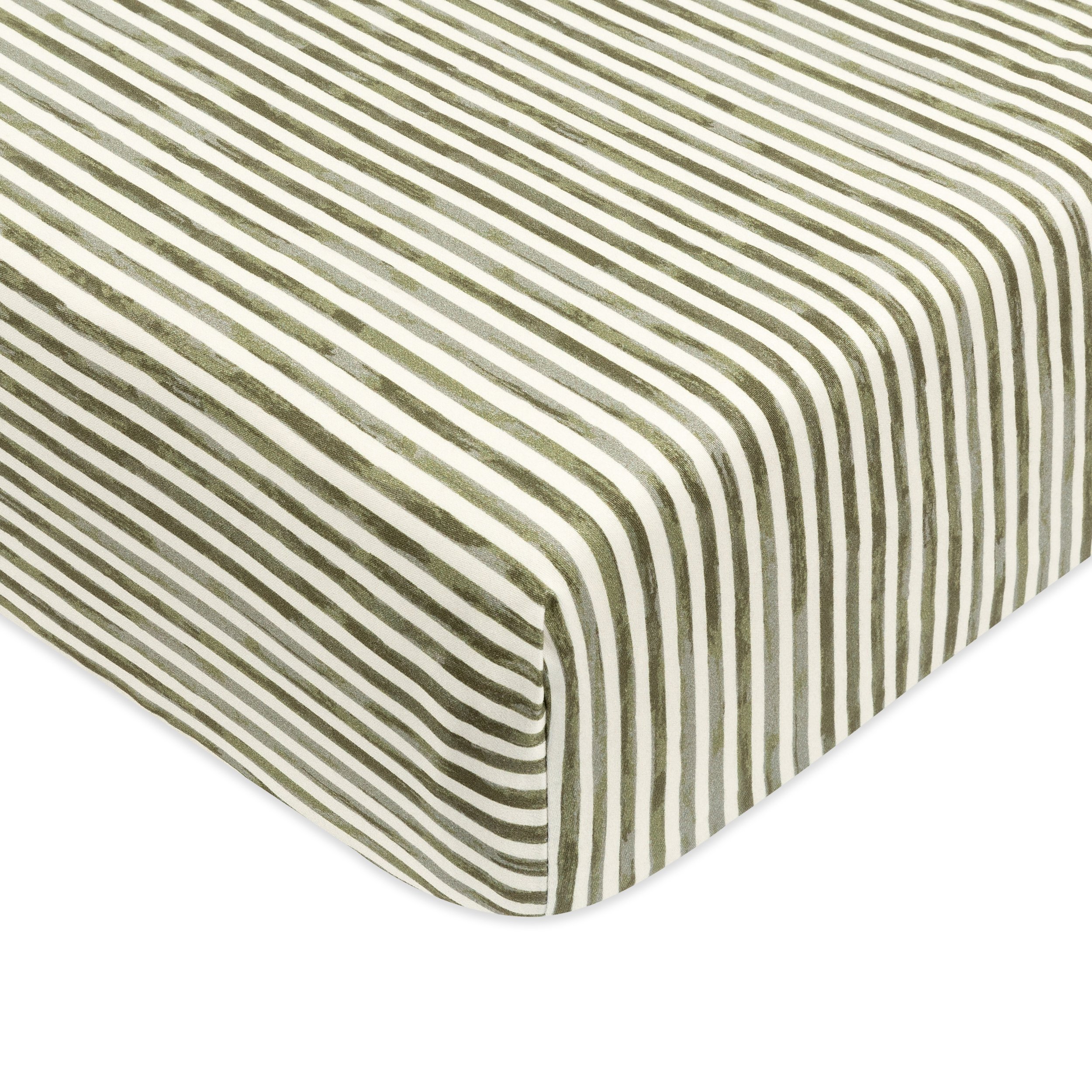 Babyletto Crib Sheet in GOTS Certified Organic Brushed Cotton by Nate Berkus | Juniper Stripe