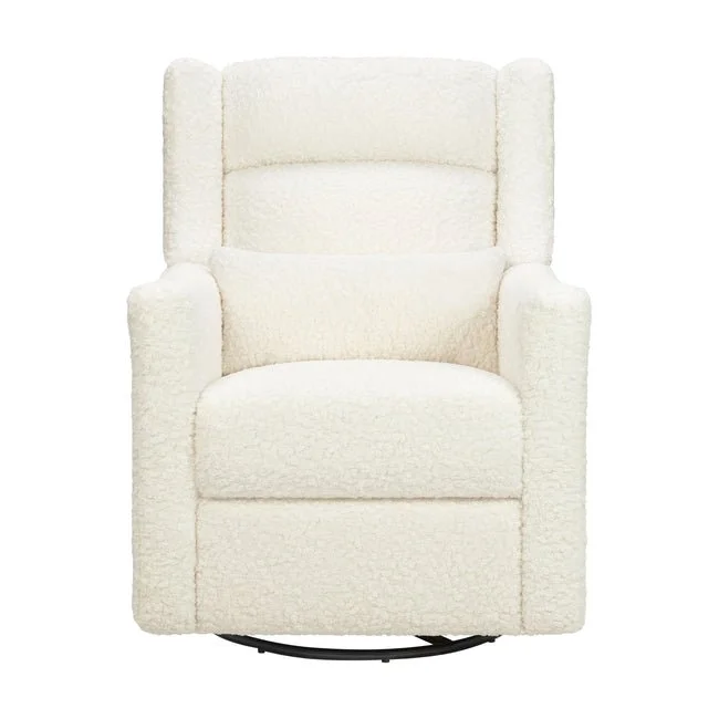 Babyletto Kiwi Plus Power Recliner and Swivel Glider with Power Adjustable Headrest and USB Port | Cream Shearling