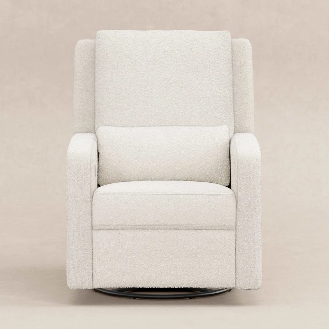 Babyletto Sigi Electronic Recliner and Swivel Glider with USB port | Performance Cream Eco-Weave