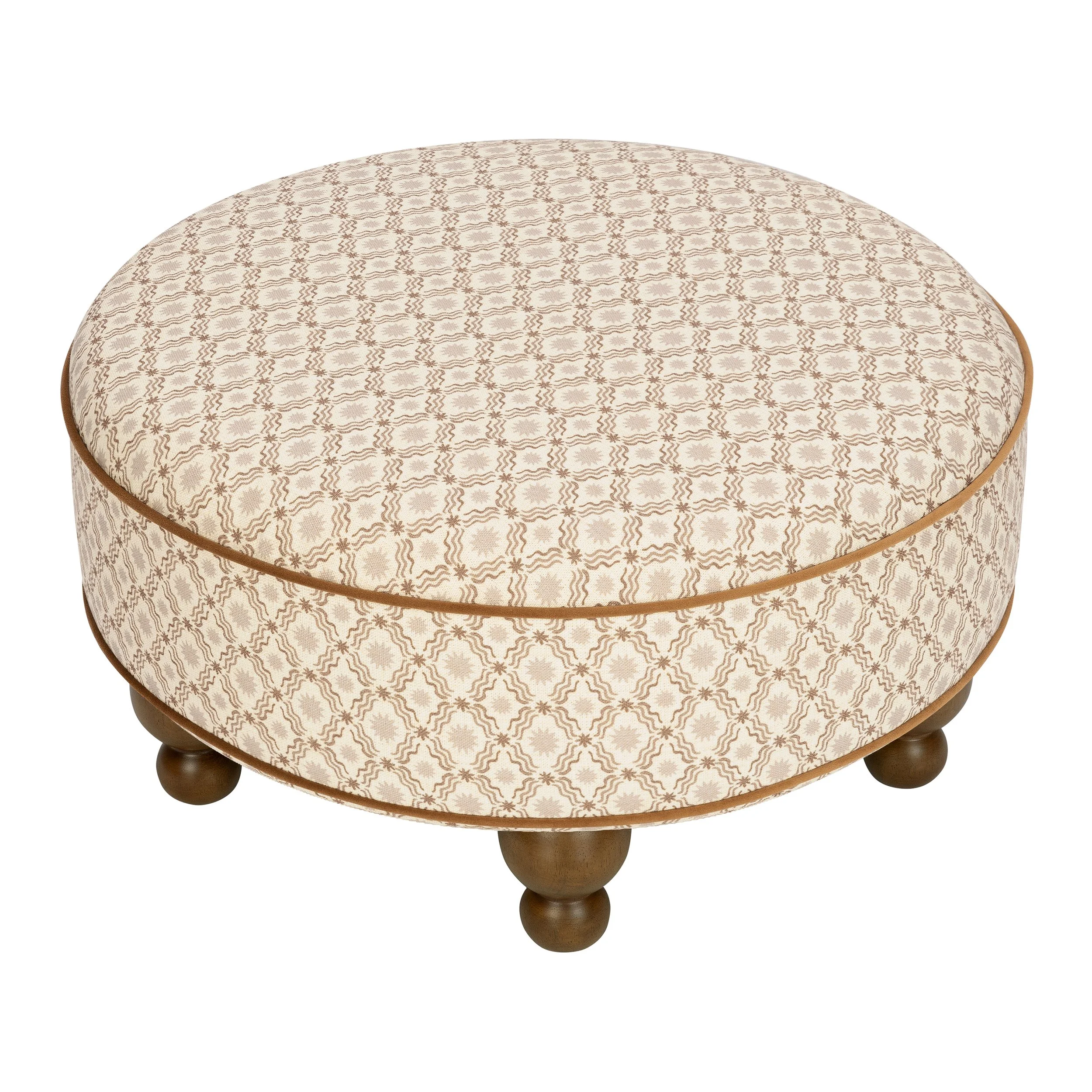 Babyletto Astre Ottoman by Nate Berkus | Performance Bronze Star Eco-Crossweave w/Toffee feet