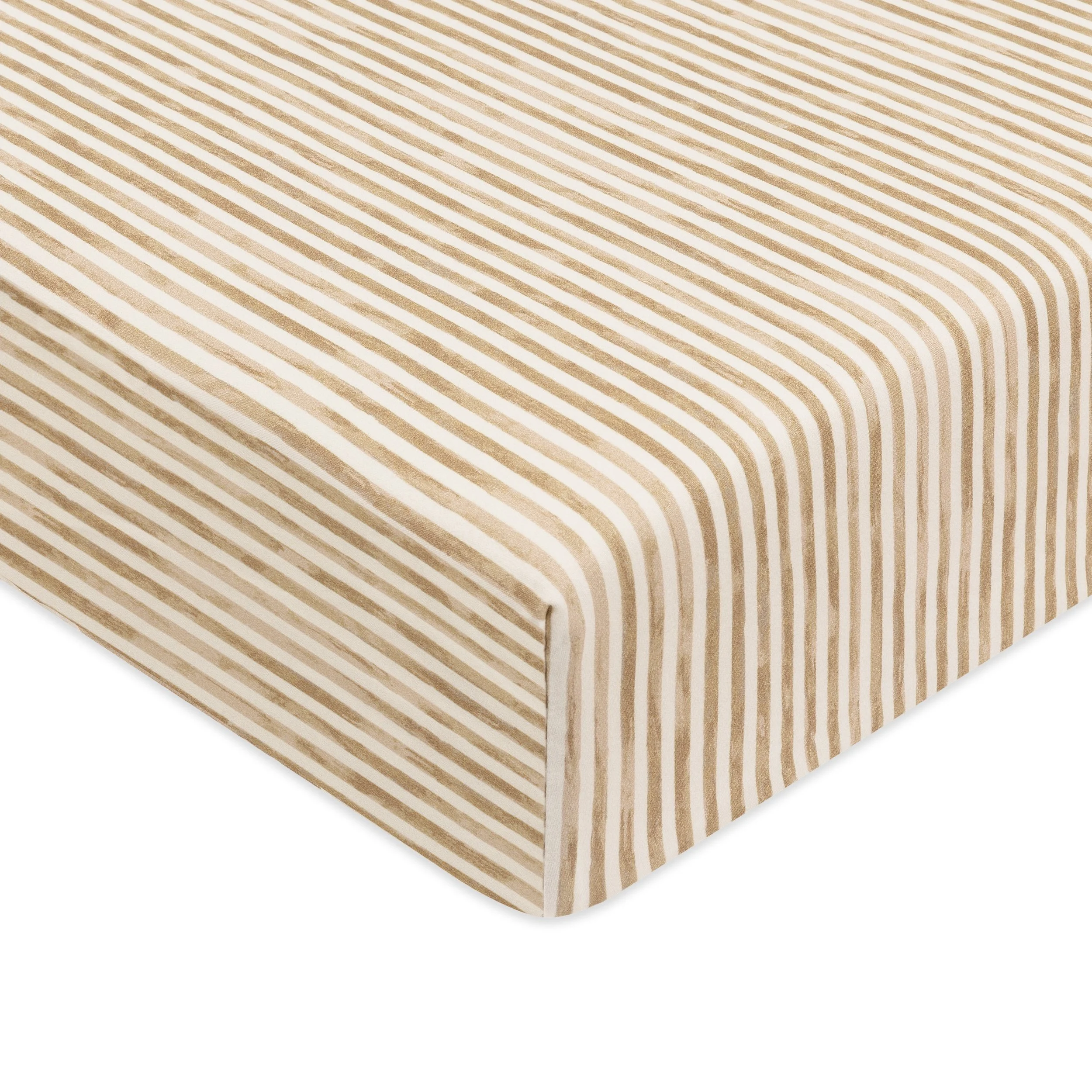Babyletto Crib Sheet in GOTS Certified Organic Brushed Cotton by Nate Berkus | Autumn Stripe