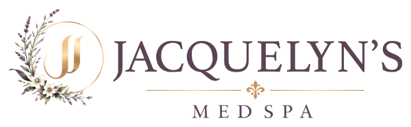 Jacquelyn's Med Spa gold JJ floral logo