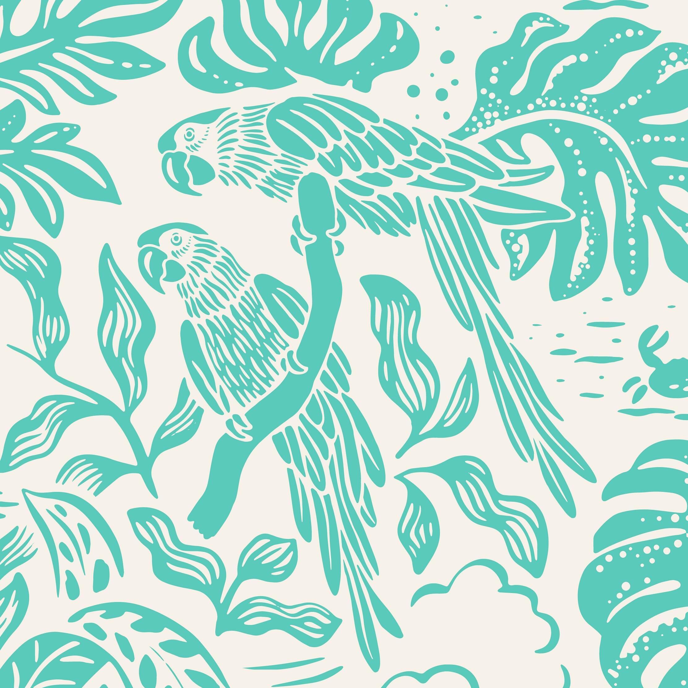 PURA VIDA 😉 Here&rsquo;s a close-up of the macaws 🦜 in my Costa Rica animal pattern. 
#creativelife #macawart #animalillustrator #costaricainspired #surfacepatterndesign #repeatpatterns #jungleart #amysutherdesign