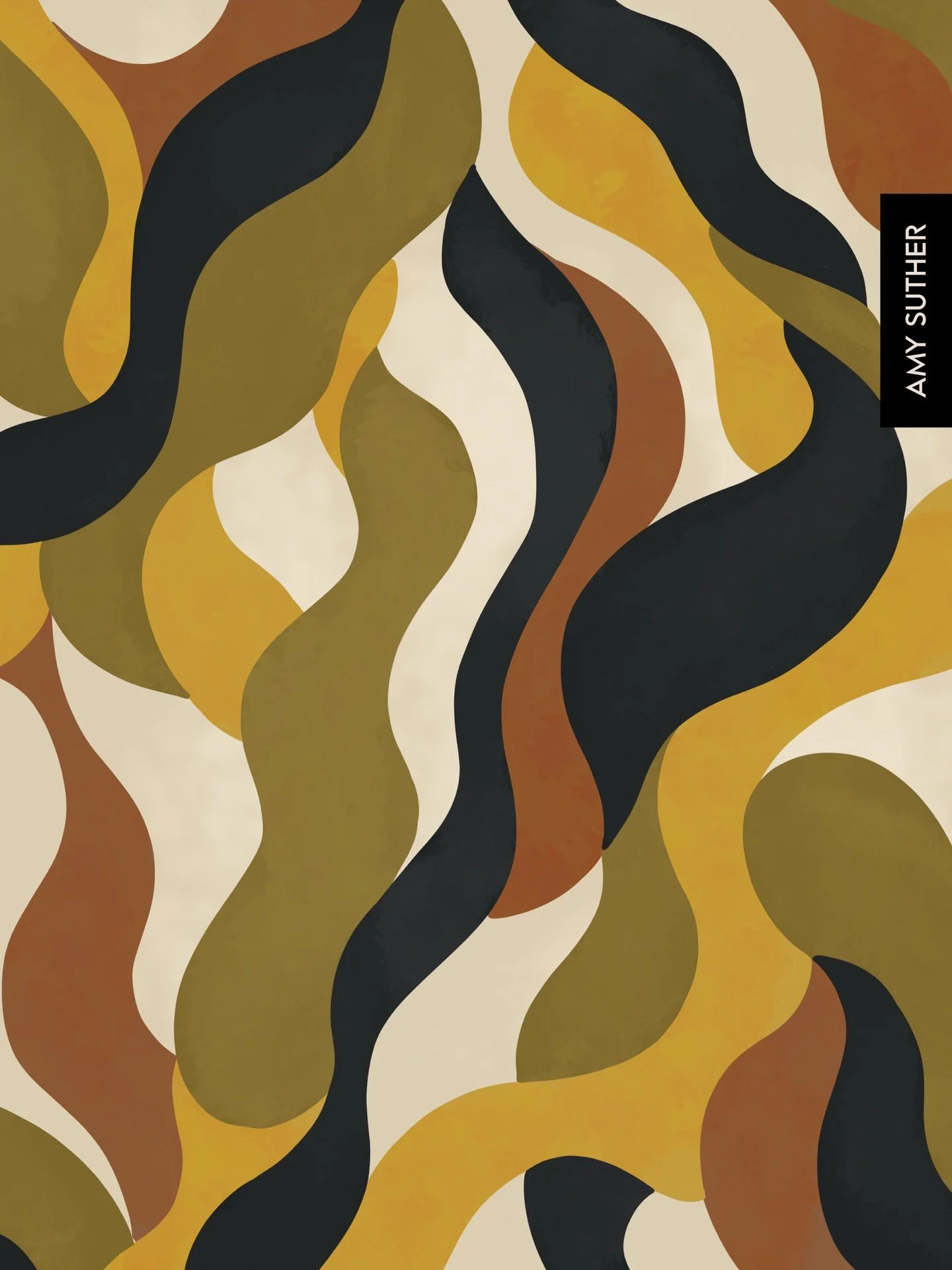 Lately I&rsquo;ve been trying a lot of new things. Experimenting and learning, and really enjoying this new stage. I hope you enjoy this abstract pattern. 
#surfacepatterndesign #abstractpattern #earthycolors #patterndesign #textiledesigner