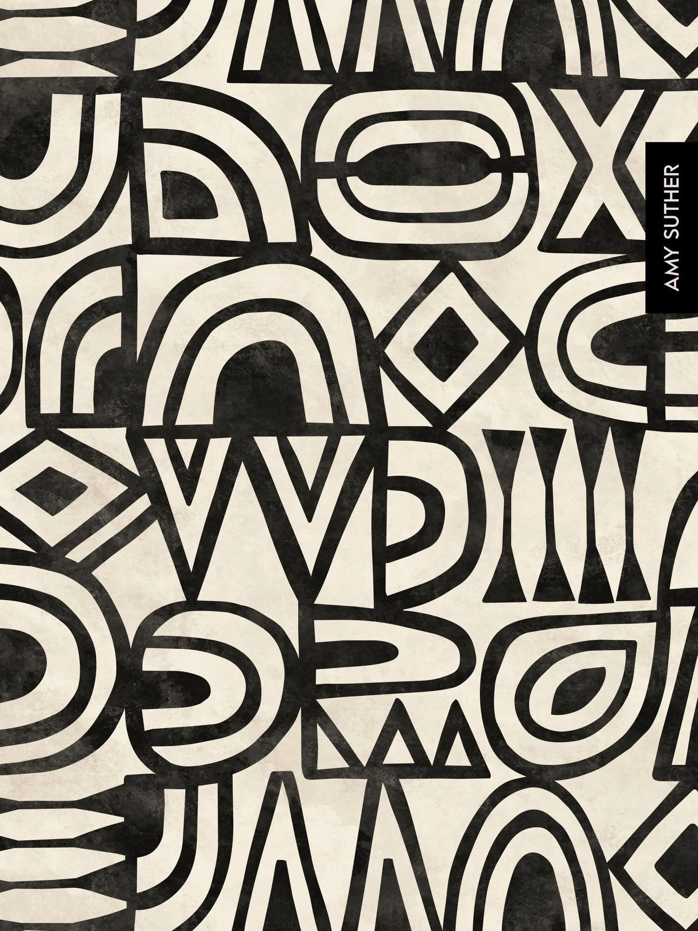 Continuing in the abstract. Shapes touching shapes. Surface pattern designs available for licensing. Contact me through my website: AmySuther.com
#artlicensing #surfacepatterndesign #abstractpatterns #tribalpatterns #textiledesigner