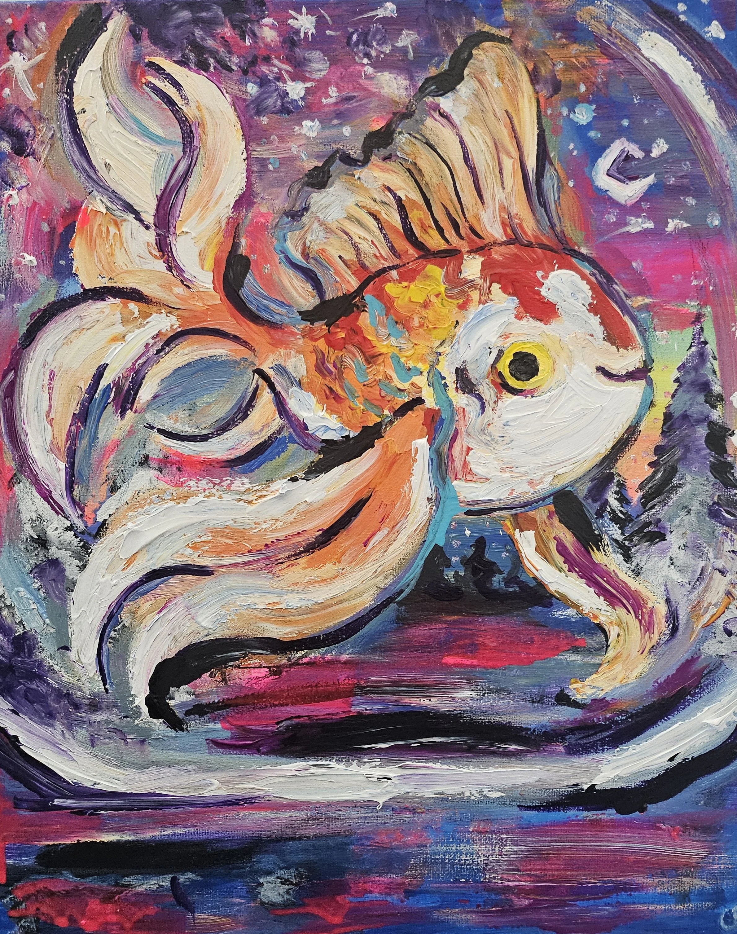 Golden Dream -
Acrylic Paint on Canvas,
16x20,
$325