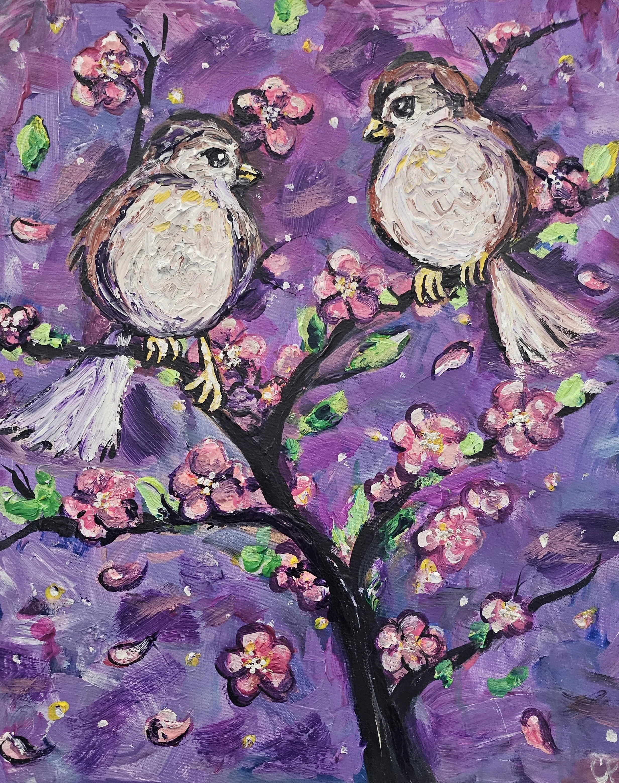Spring Song -
Acrylic Paint on Canvas,
16x20,
$425