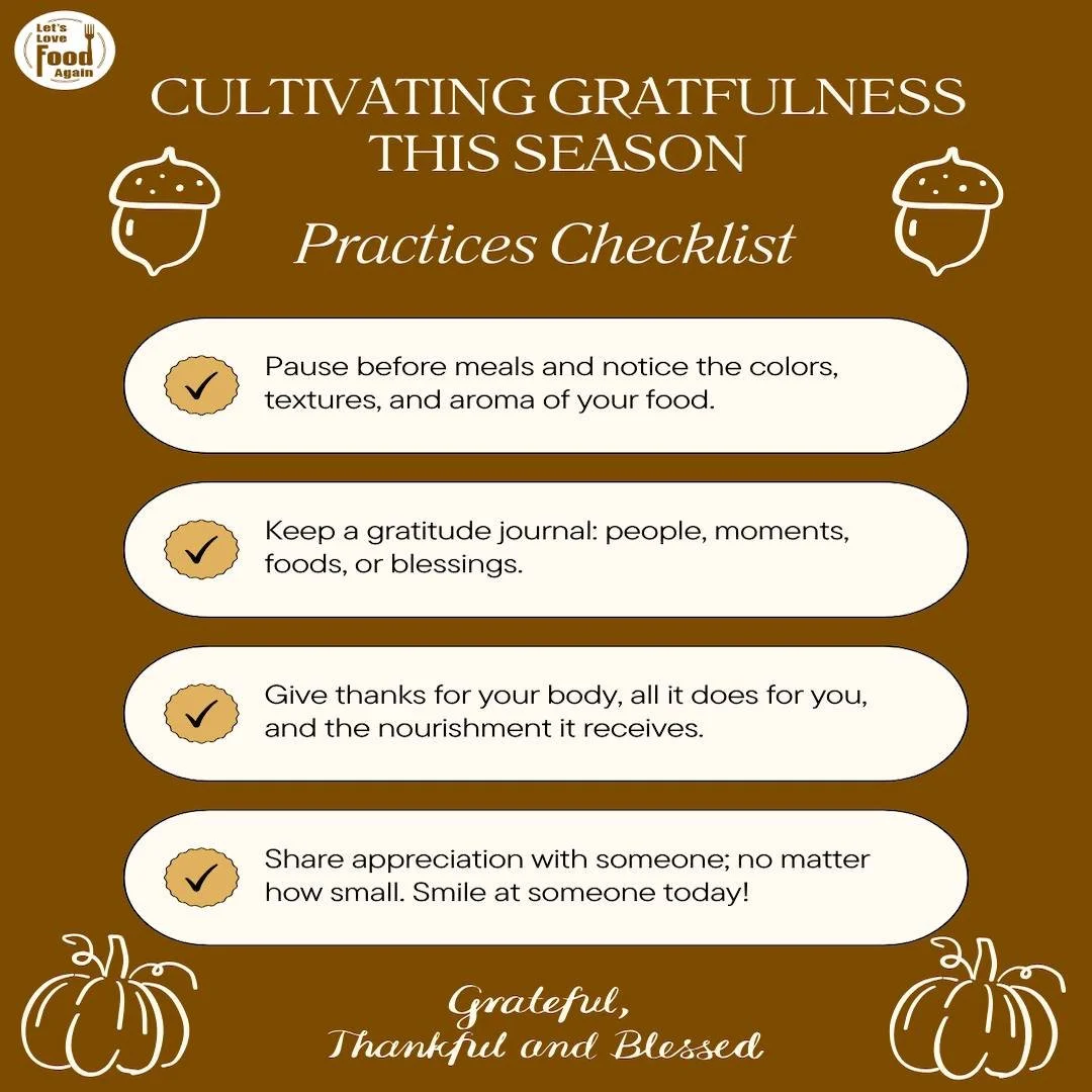 The holiday season can feel fast, full, and overwhelming. Take the opportunity to pause and ground yourself in gratitude.

Gratitude doesn&rsquo;t have to be big, emotional, or poetic. Sometimes it&rsquo;s noticing the warmth of a meal, the comfort o