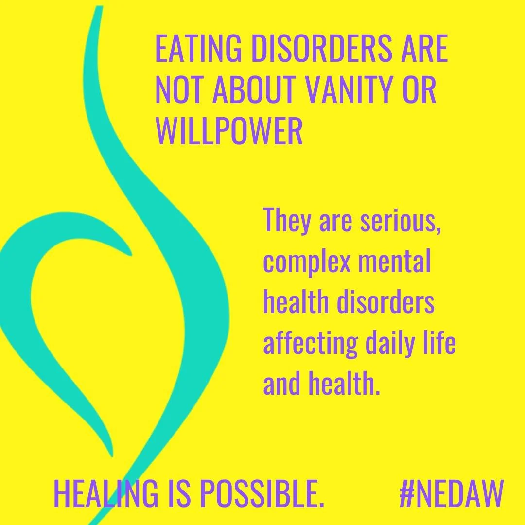 Eating disorders aren&rsquo;t about vanity or willpower&mdash;they&rsquo;re serious, complex mental health conditions that impact daily life and overall health. 💜 This National Eating Disorders Awareness Week, Let's Love Food Again is joining @NEDA 