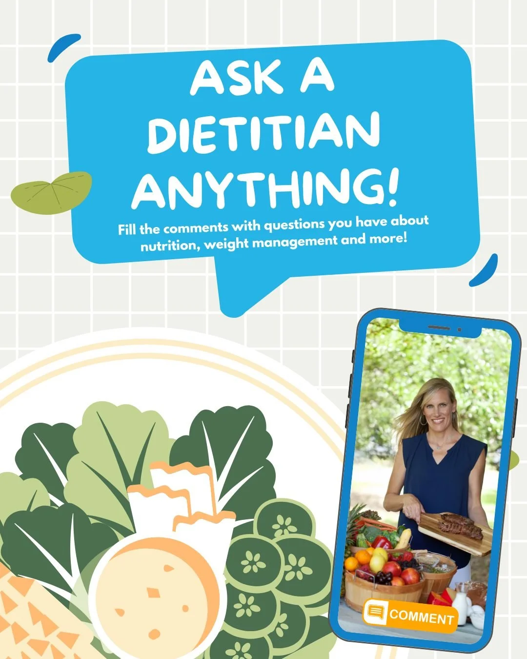 Ask me anything! 👇
Nutrition can be confusing with so much conflicting information online.  There's more than one right way to do things - drop your questions in the comments and I&rsquo;ll answer them. Let&rsquo;s clear up the confusion and talk ab