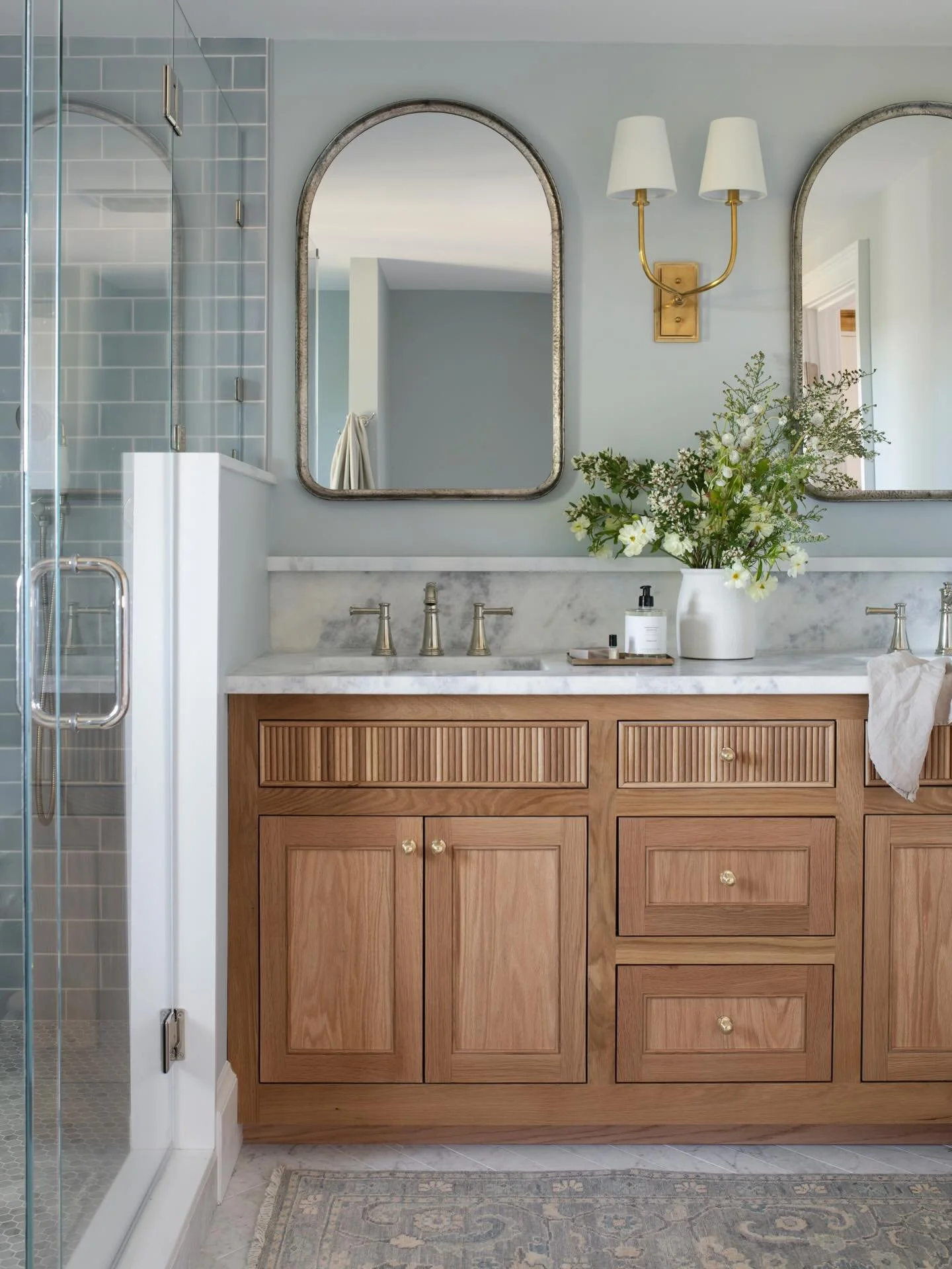 Today, we&rsquo;re showcasing the Primary Bathroom at our #orleansrevivalProject. This was a full renovation that involved reimagining the entire home. When asked about our favorite feature in this space, we couldn&rsquo;t help but mention the custom