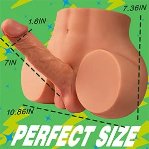Goyha 10.5 LB 2 in 1 Male Torso Sex Doll with Dildo & Balls (Sold Out)   Christophers M4M Adult Toys