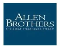 Allen Brothers Steaks Logo in white writing with navy blue background