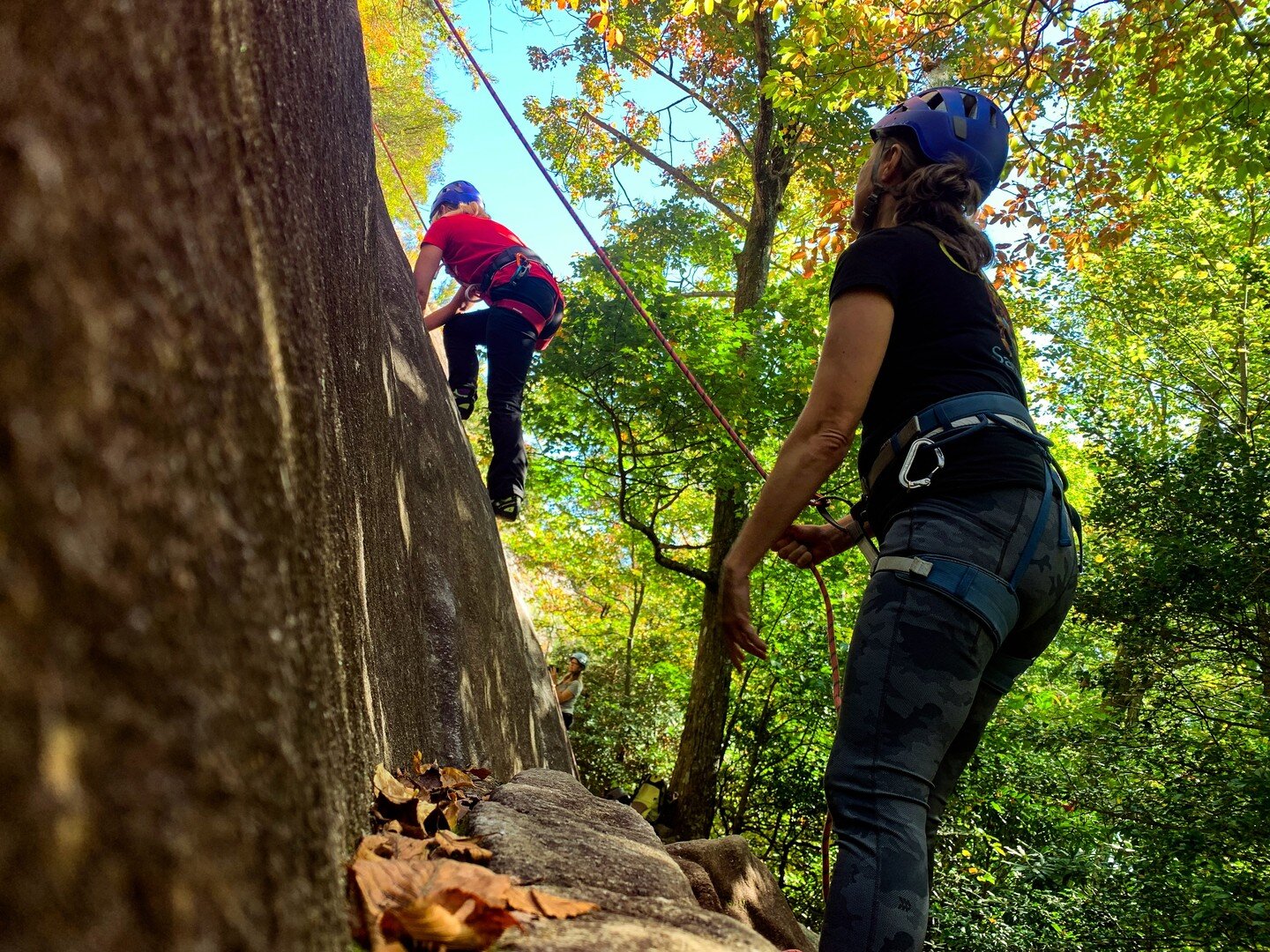 We're all about gettin' down 💃 but once in a while you gotta level up!

We have a couple spots left in our Beginner's Climbing trip next Sunday, June 5. Join us for a trip to the GORGEous Linville Gorge (see what we did there...) for a day on the ro