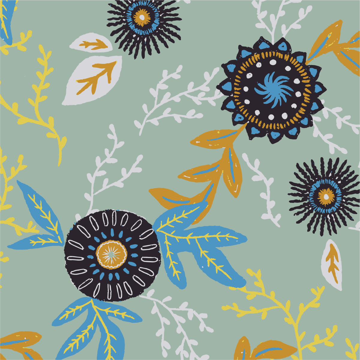 ordered herb pattern