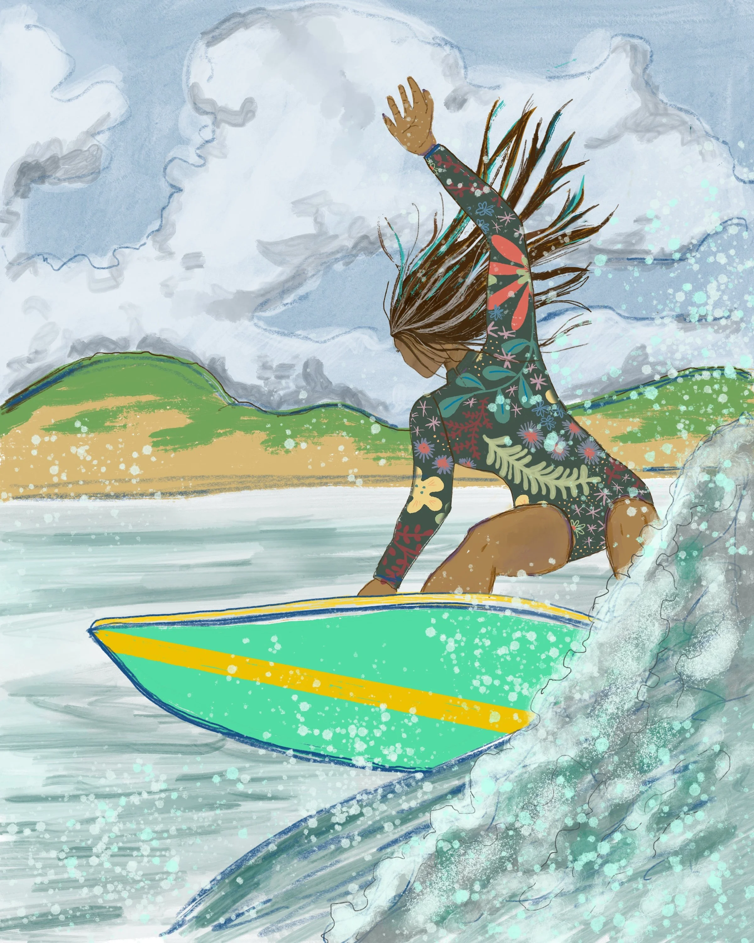 Woman Surfing
