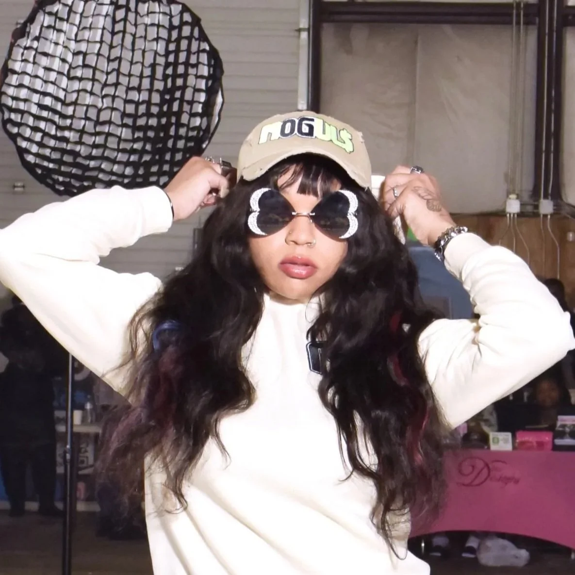 MOGUL$ Hi-Vis Distressed Dad Hat