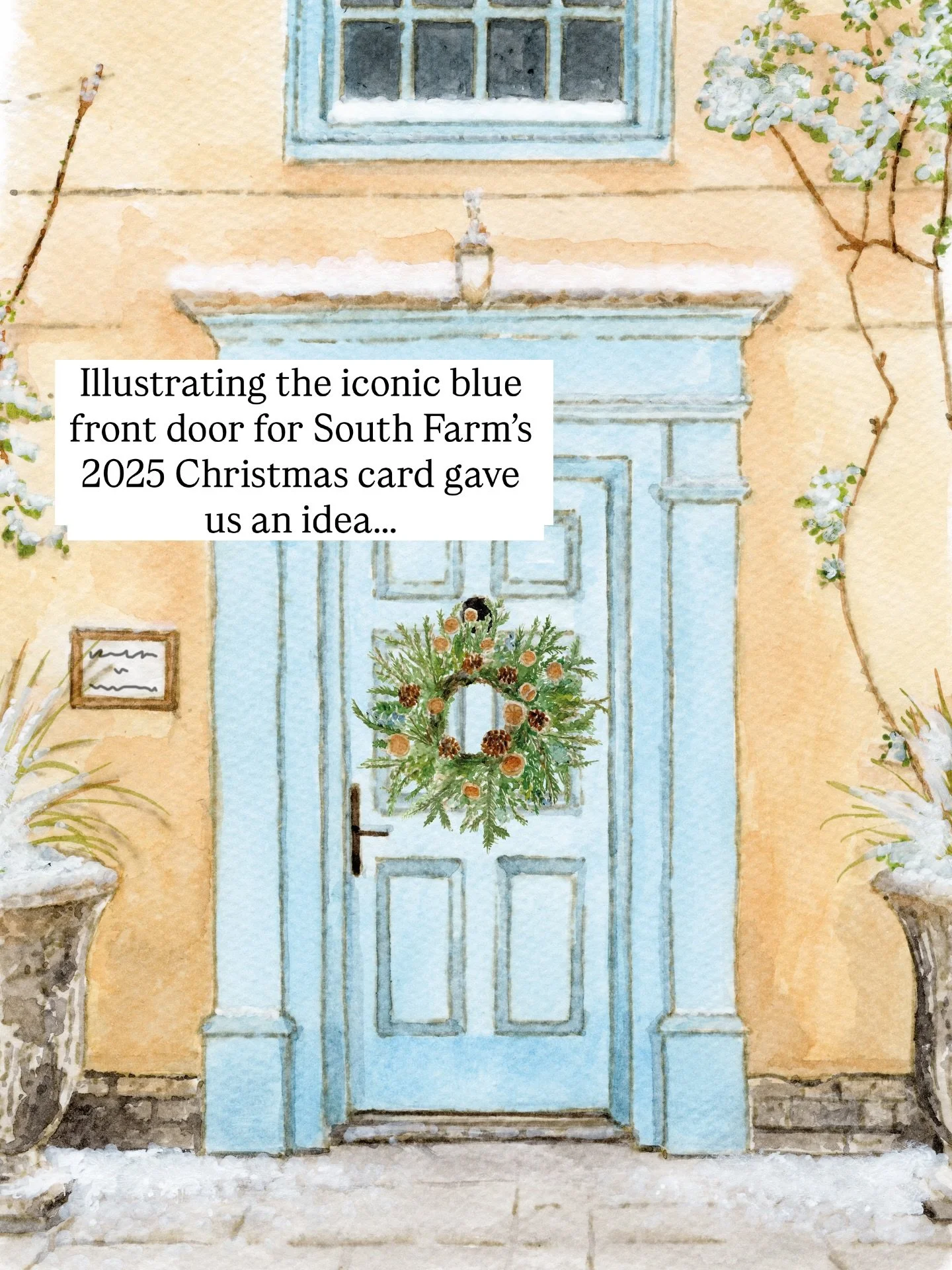 Working with venues is always exciting, but there&rsquo;s something very special about working with our own wedding venue @southfarmweddings almost 8 years on from our big day. What a pleasure to create this artwork for their 2025 digital Christmas c