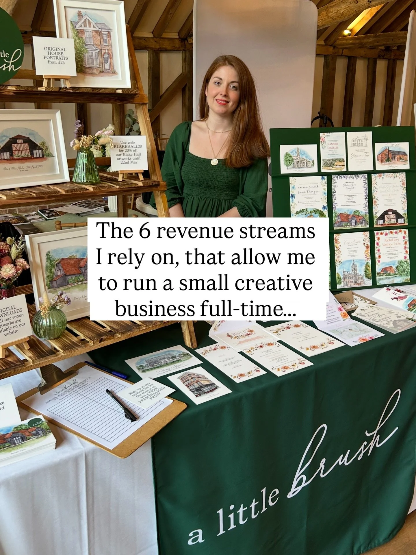 Relying on one revenue stream just doesn&rsquo;t cut it if you want to run your small business full time! It&rsquo;s a lot of work, but having a job that&rsquo;s so varied makes it much more interesting.

How many revenue streams does your business h