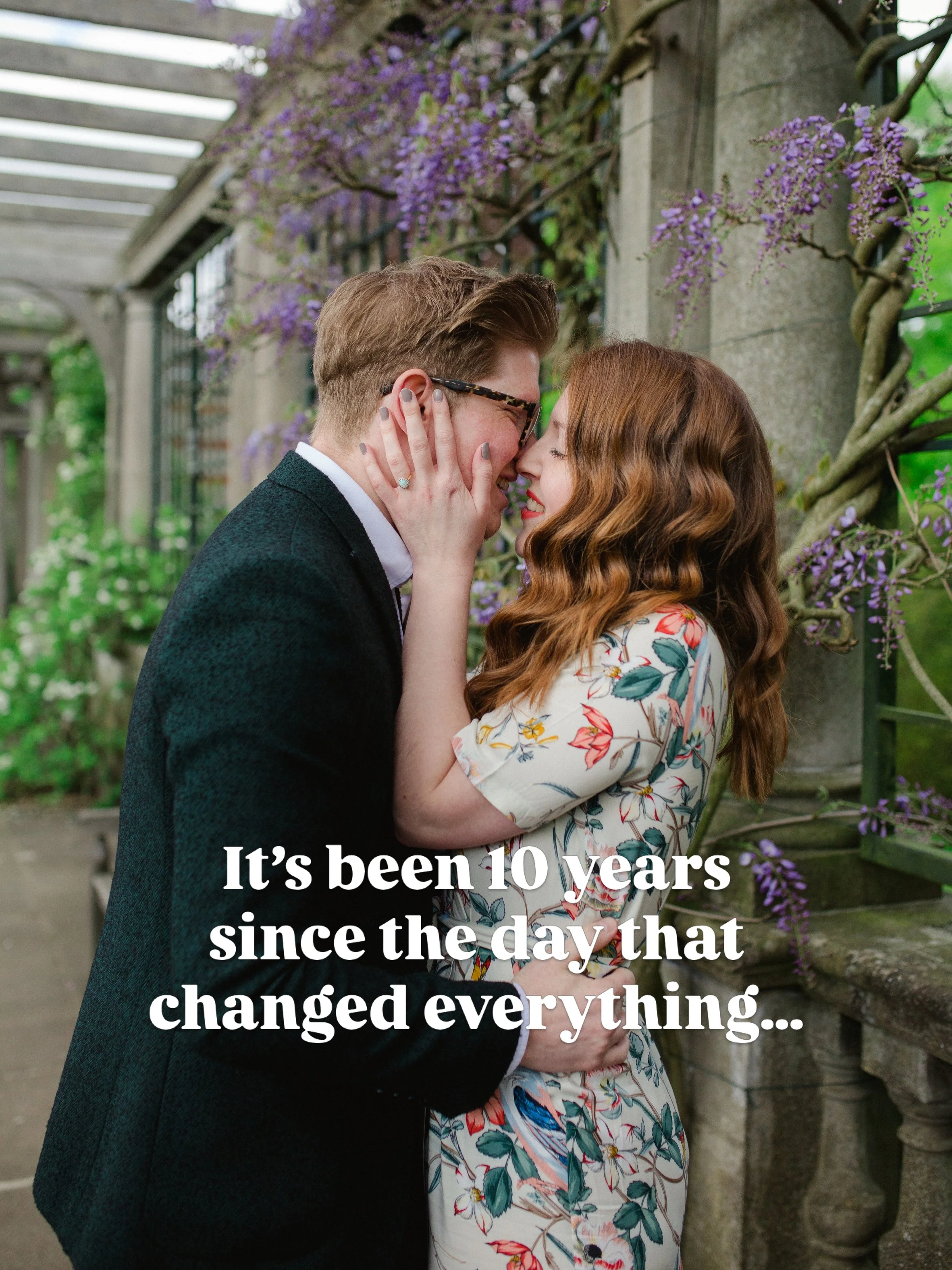 10 years since the day we got engaged, one of my favourite days ever 🤍 So grateful for the path that led us to where we are today. 

Our engagement &amp; wedding photos are by @emmacaseweddings ✨
