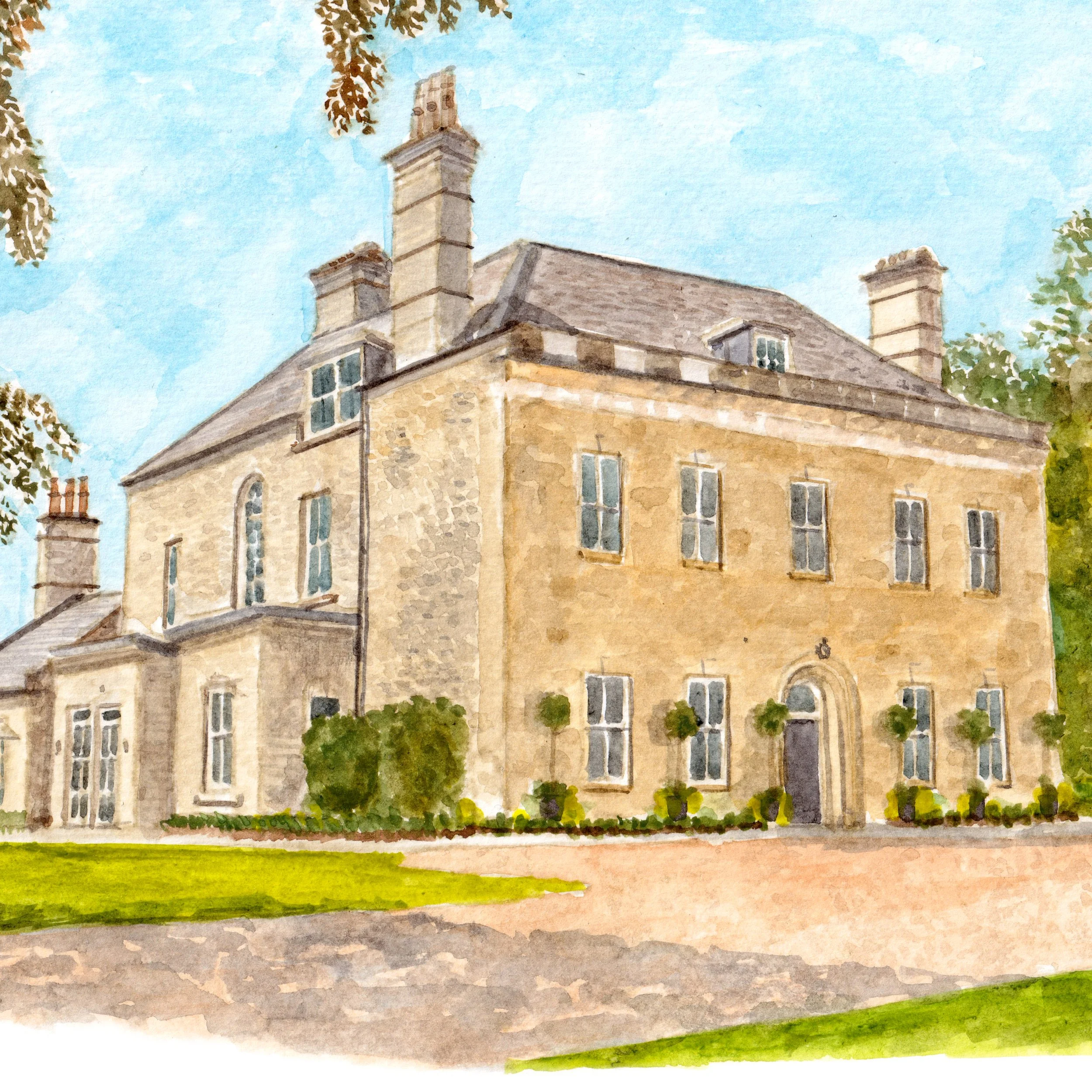 illustration of Cuckney House wedding venue