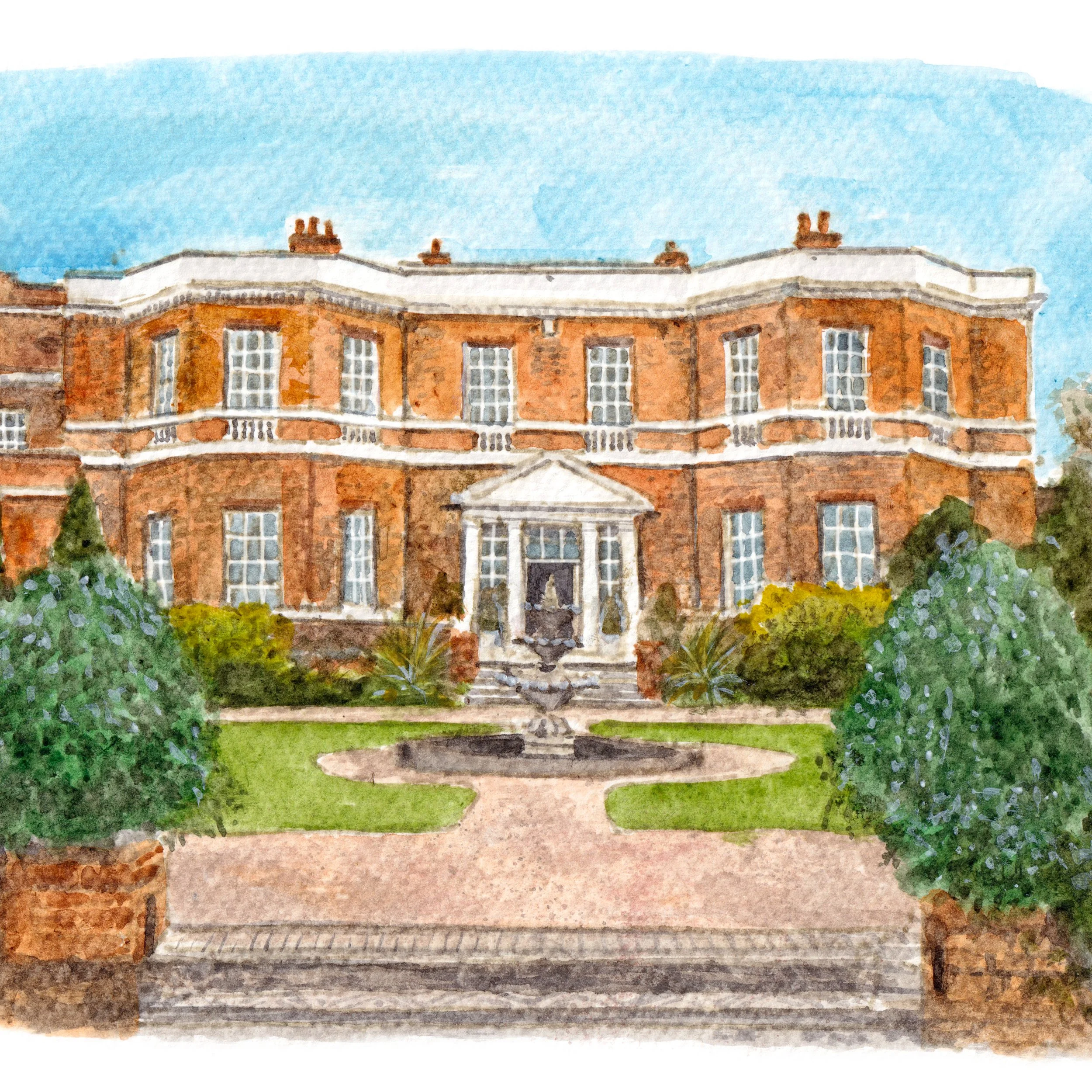illustration of wedding venue Bawtry Hall