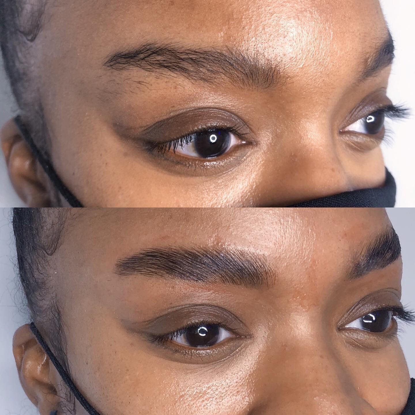 you are not weekend ready if you don&rsquo;t have your brows done 🗣🗣
.
i said what i said 😆
.
B&amp;A of brow lamination + tint!