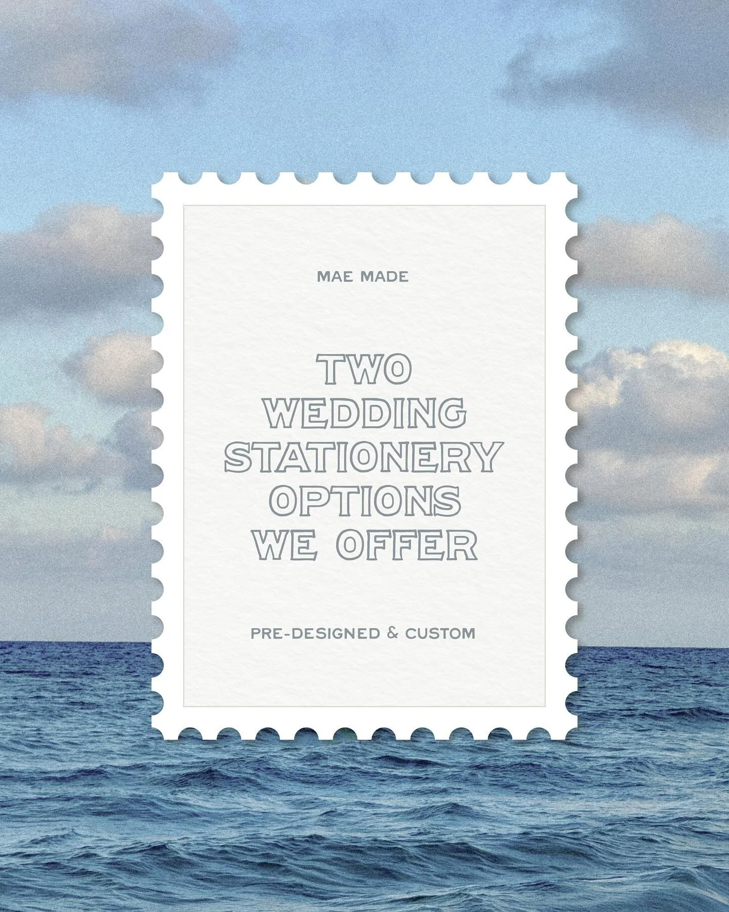 You can work with us in two ways: by choosing from our collection of pre-designed invitation suites or by going custom if you want something that feels entirely yours. 

Pre-designed invitations are ready-to-order suites that are thoughtfully created