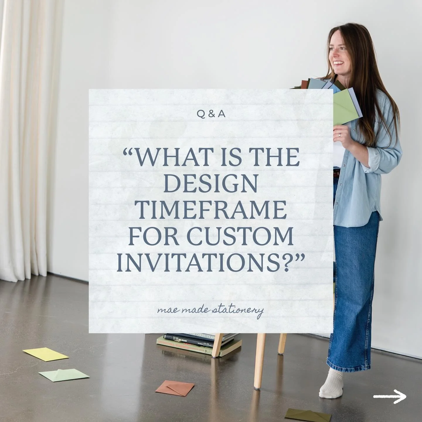 Custom invitation design timelines differ for each company. For us, here&rsquo;s what we recommend&hellip;

SHORT ANSWER:
About 4 months before you mail them.

LONG ANSWER:
For custom invitations, our design &amp; print process usually takes about 4 