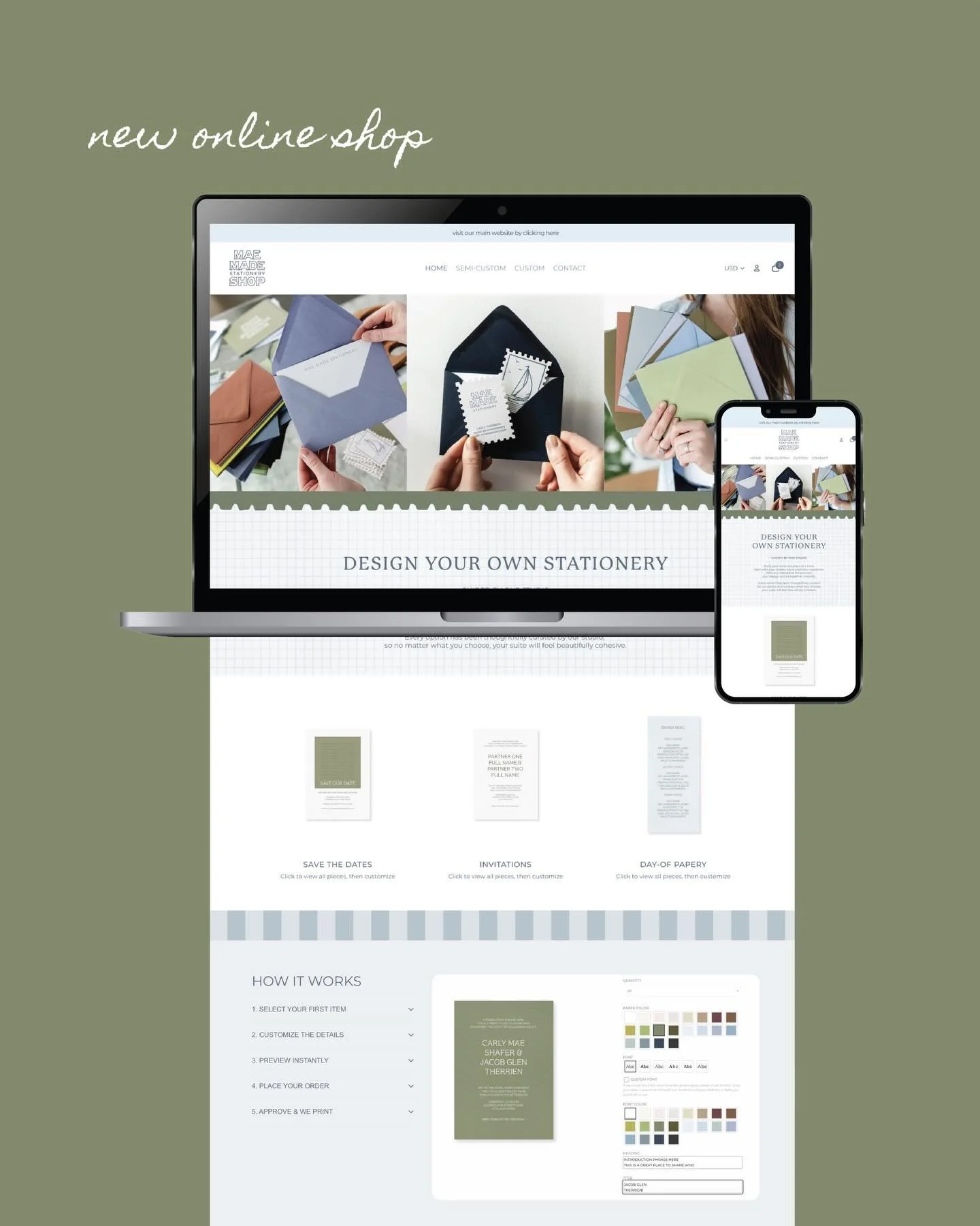 Our new online shop is live! 

Designed for easy shopping on desktop and mobile. Click through our semi-custom collection now at mmstationery.com.

#onlineshop #onlineinvitations