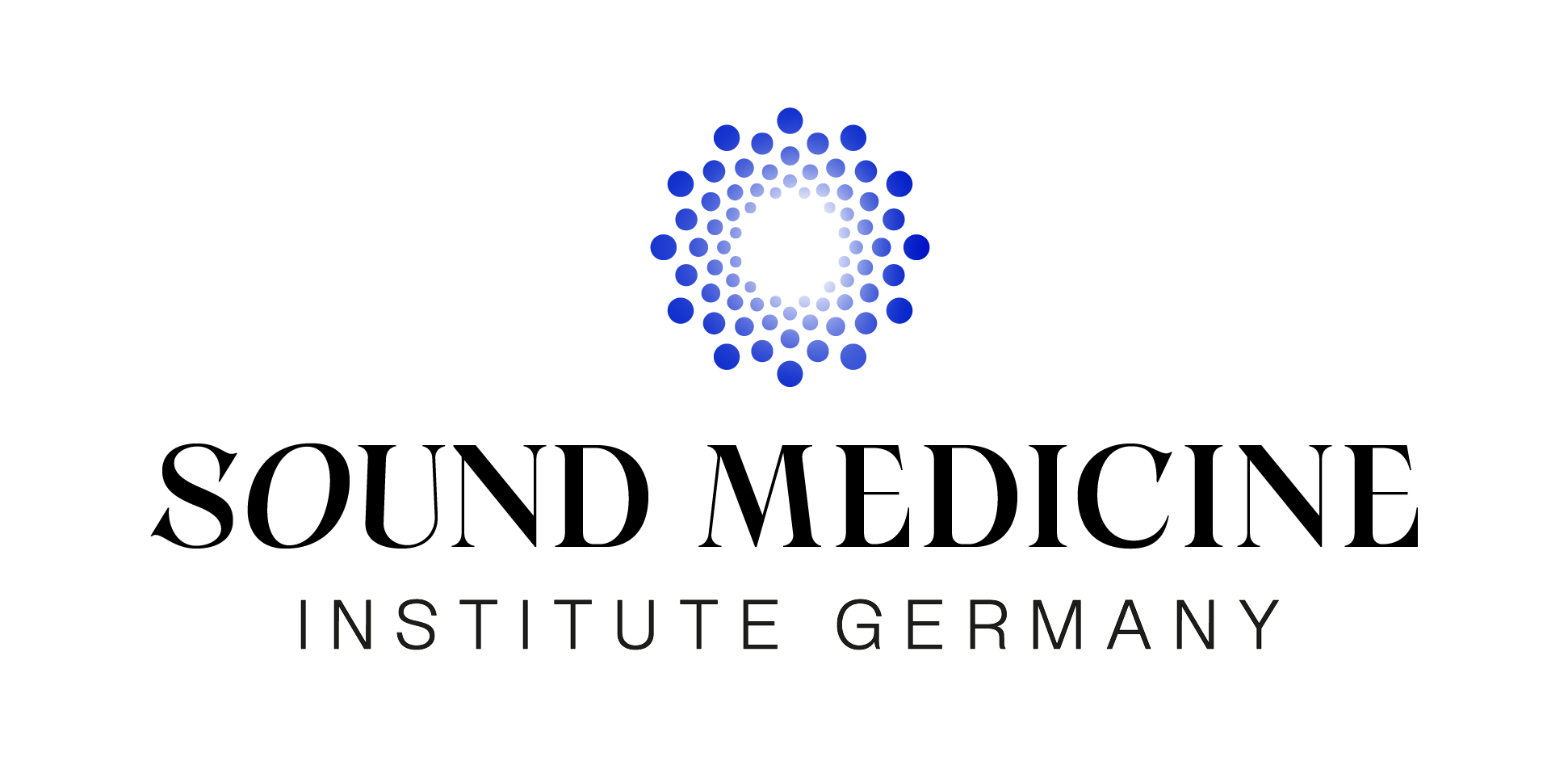 Logo des Instituts für deutsche Sprache mit einer blauen, leuchtenden Gestaltung und dem Text 'INSTITUT GERMANY' darunter.