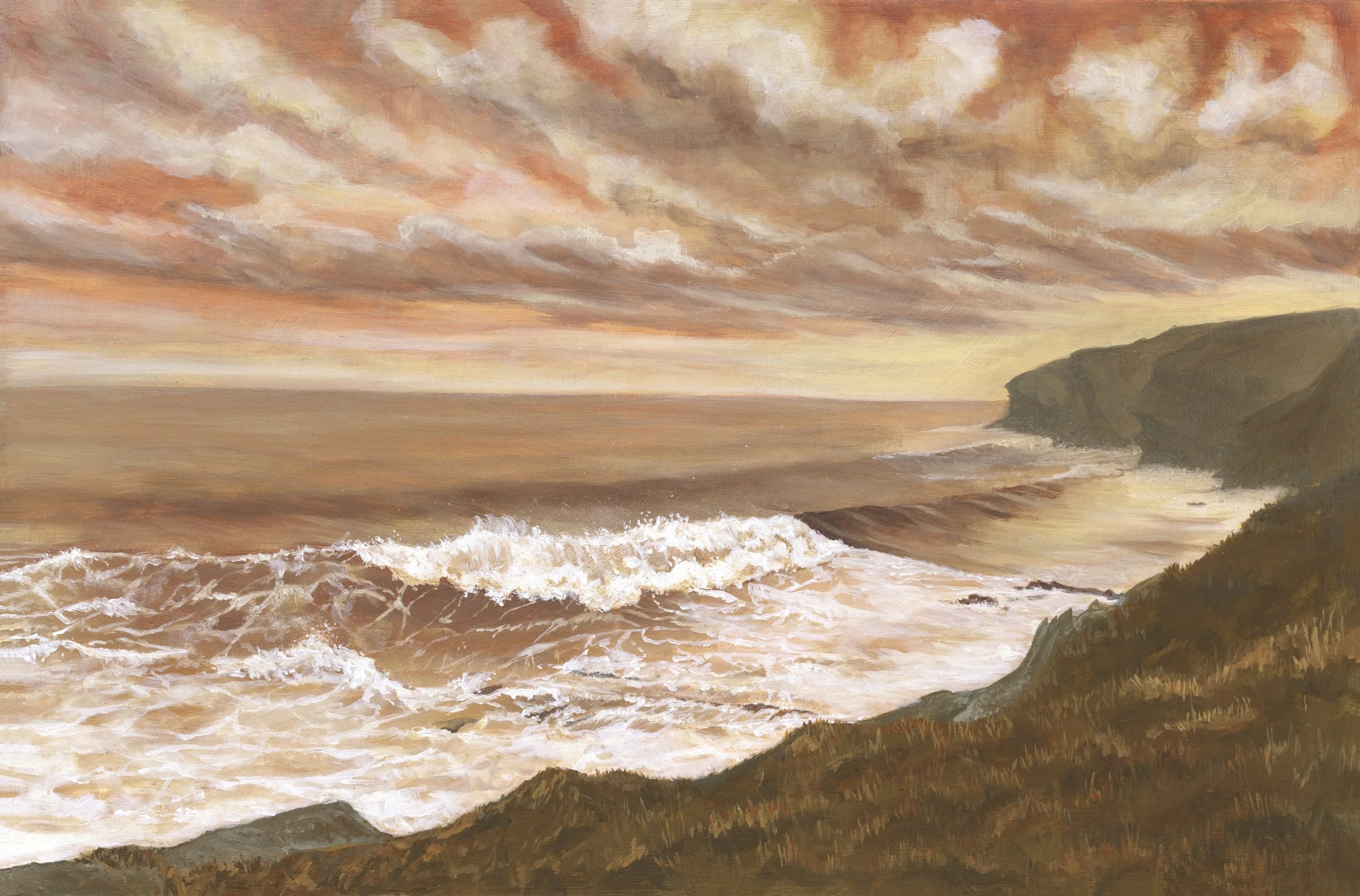After the Gale, Stews Head
40 x 60 cm
Acrylic on Board