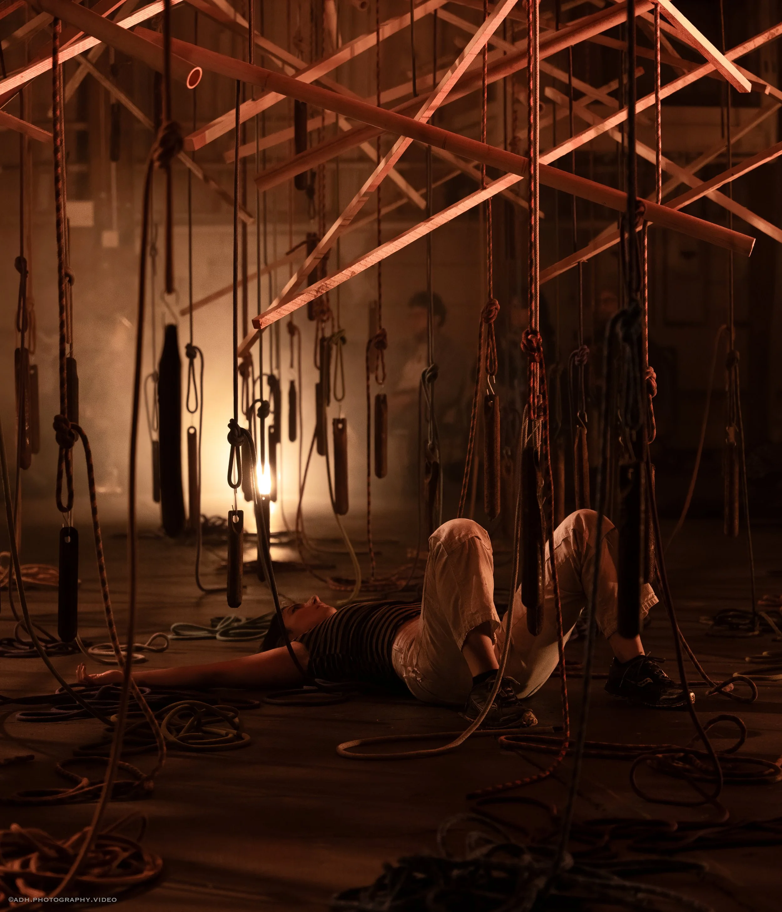 Emma Lutz-higgins dance performance at AuxArtBuild in Building 5 contemporary arts venue.