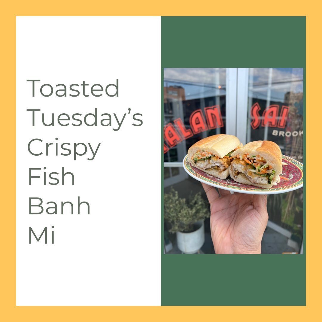 New flavor 🚨  Crispy Fish Banh Mi! Long island sea bream fried in corn meal with fish sauce mayo, pickles, serrano chilis. Tuesday&rsquo;s only!!! #vietnamesemexican #bushwick #vieteats #falansai