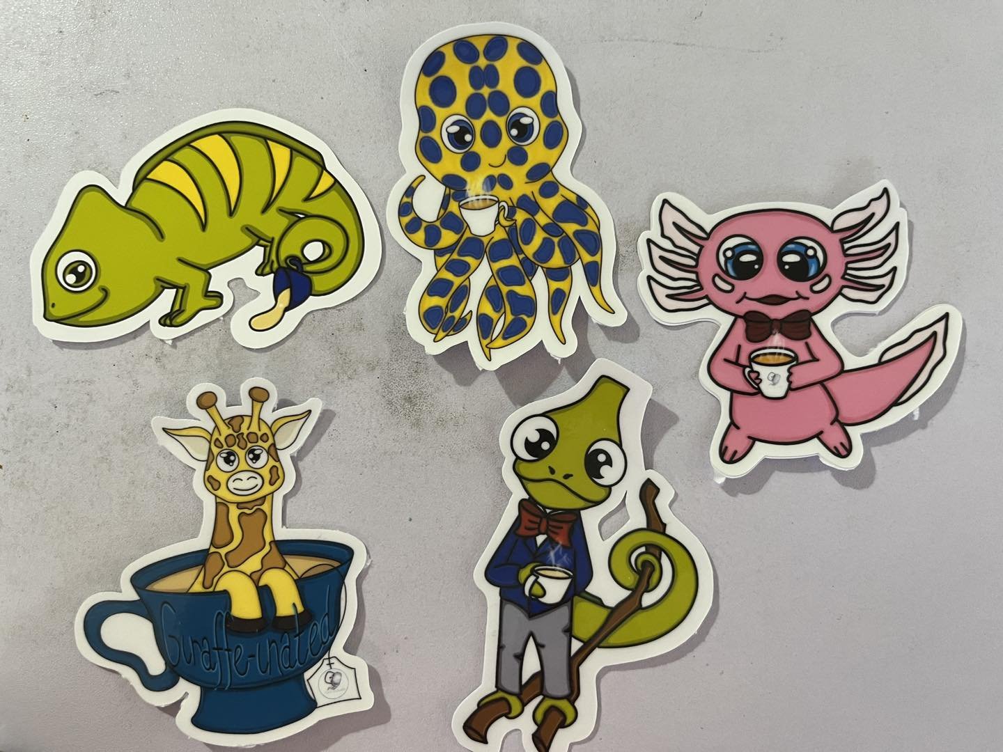 Our Tea Pets!!! Aren&rsquo;t they just adorable?? These stickers will be available tomorrow at our event and very soon on our website! 
.
.
#mteakettle #teafling #teapet #teapets #teatime #teatime☕️ #teatime🍵 #stickers #stickersale #stickershop #cut