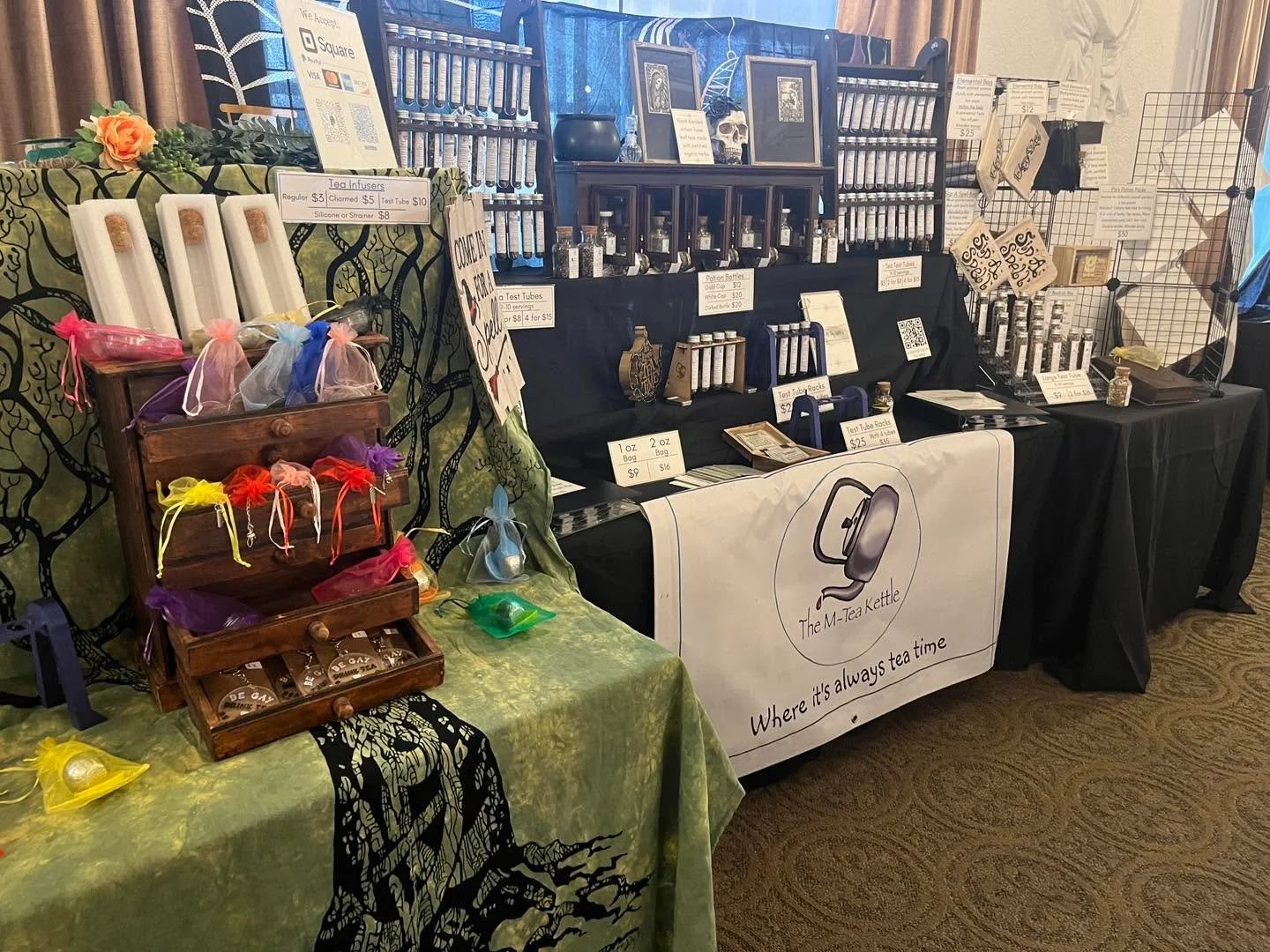 Yesterday was the set up for benevolentball!!! I didn’t post because I jumped right into being that spooky local apothecary! I had the privilege of being next to a fantastic friend who I’ve known for years The Greene Bead and a new friend
