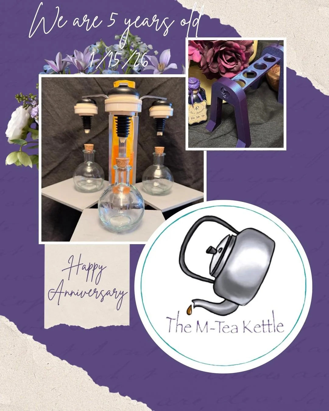 🤩 We are SO EXCITED!! This year marks 5 years in business!! It&rsquo;s been an amazing journey and I could not have done it without amazing family, friends and YOU my customers! 

🫖We are going to be having a sale on our website starting next week!