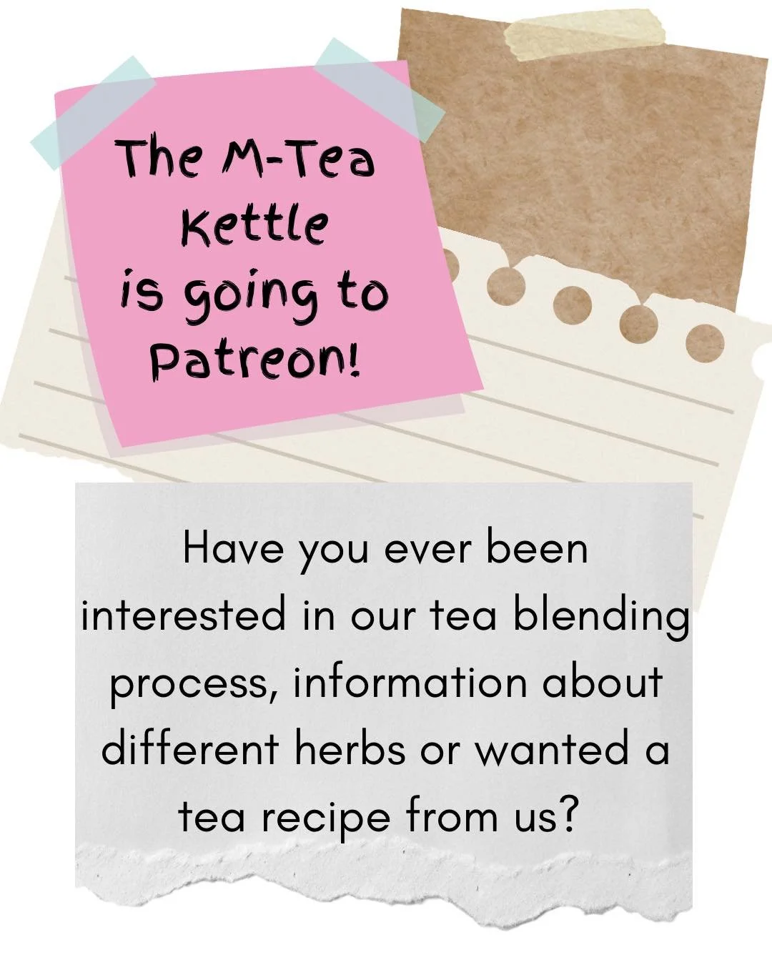 Alright! Here is our new project!! We are going to be going on to Patreon! Monthly content surrounded around Tea with nerdy twist! We will be doing videos for YouTube, creating herbal profile zines with comic art within AND one of the tiers will have